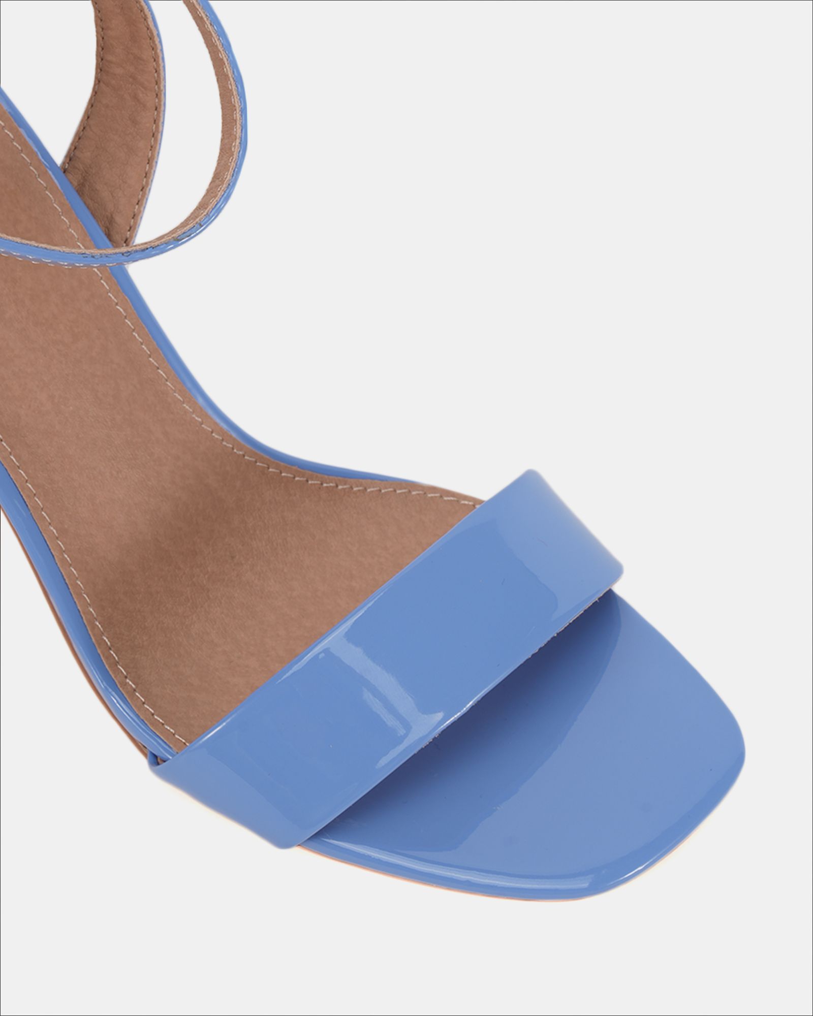 Wide Fit MARTINEZ Blue Block Heel Sandal