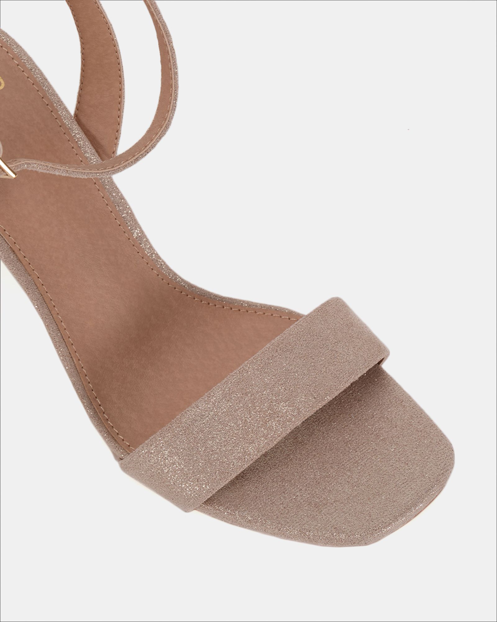 MARTINEZ Gold Block Heel Sandal