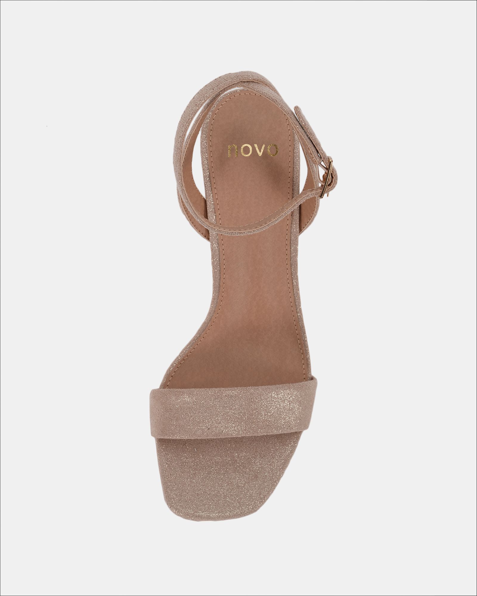 MARTINEZ Gold Block Heel Sandal