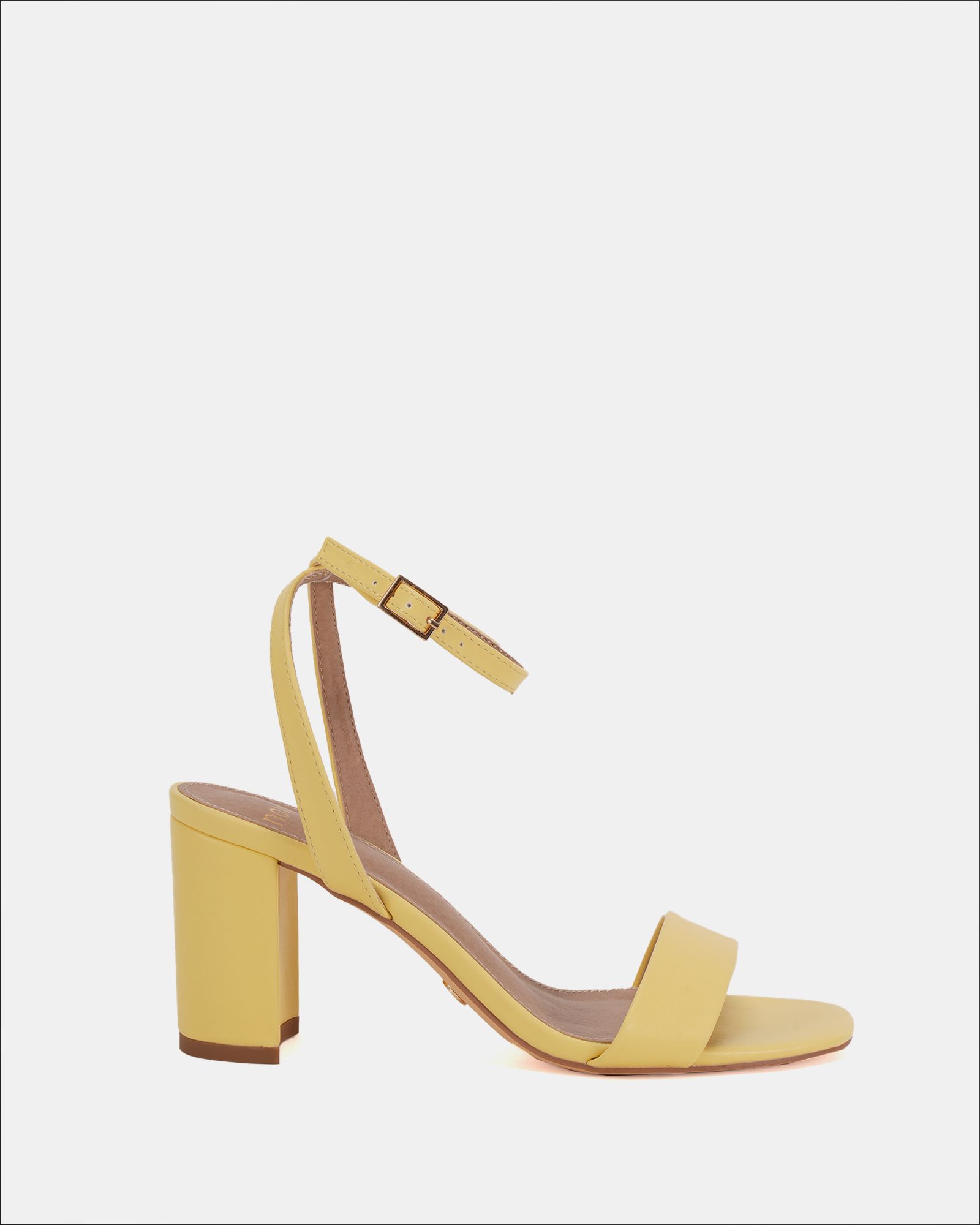Wide Fit MARTINEZ Lemon Block Heel Sandal