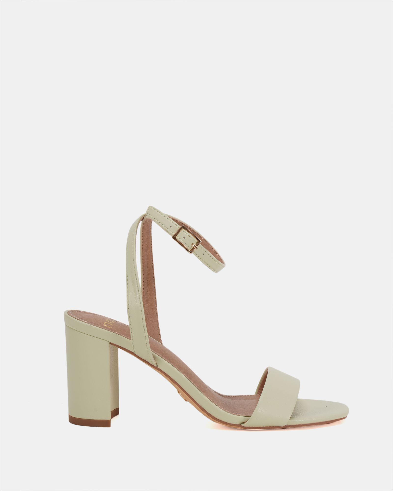 Wide Fit MARTINEZ Mint Block Heel Sandal