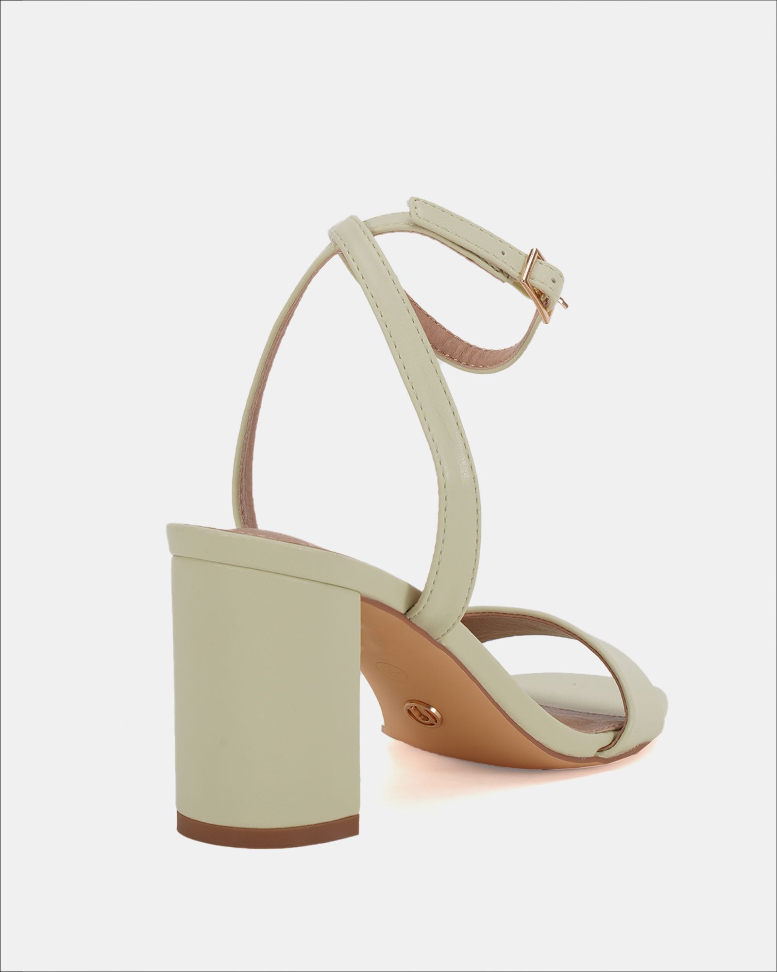 Wide Fit MARTINEZ Mint Block Heel Sandal