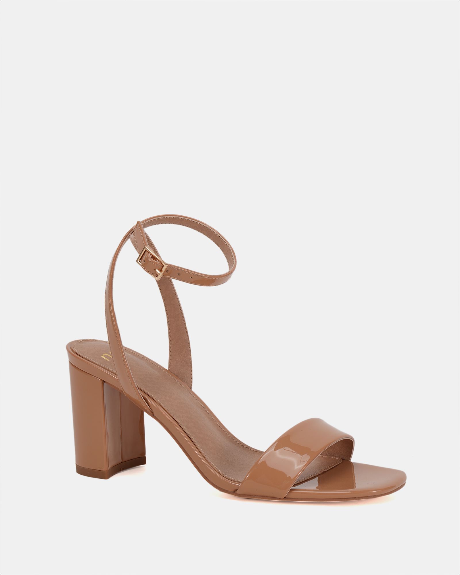 MARTINEZ Nude Block Heel Sandal