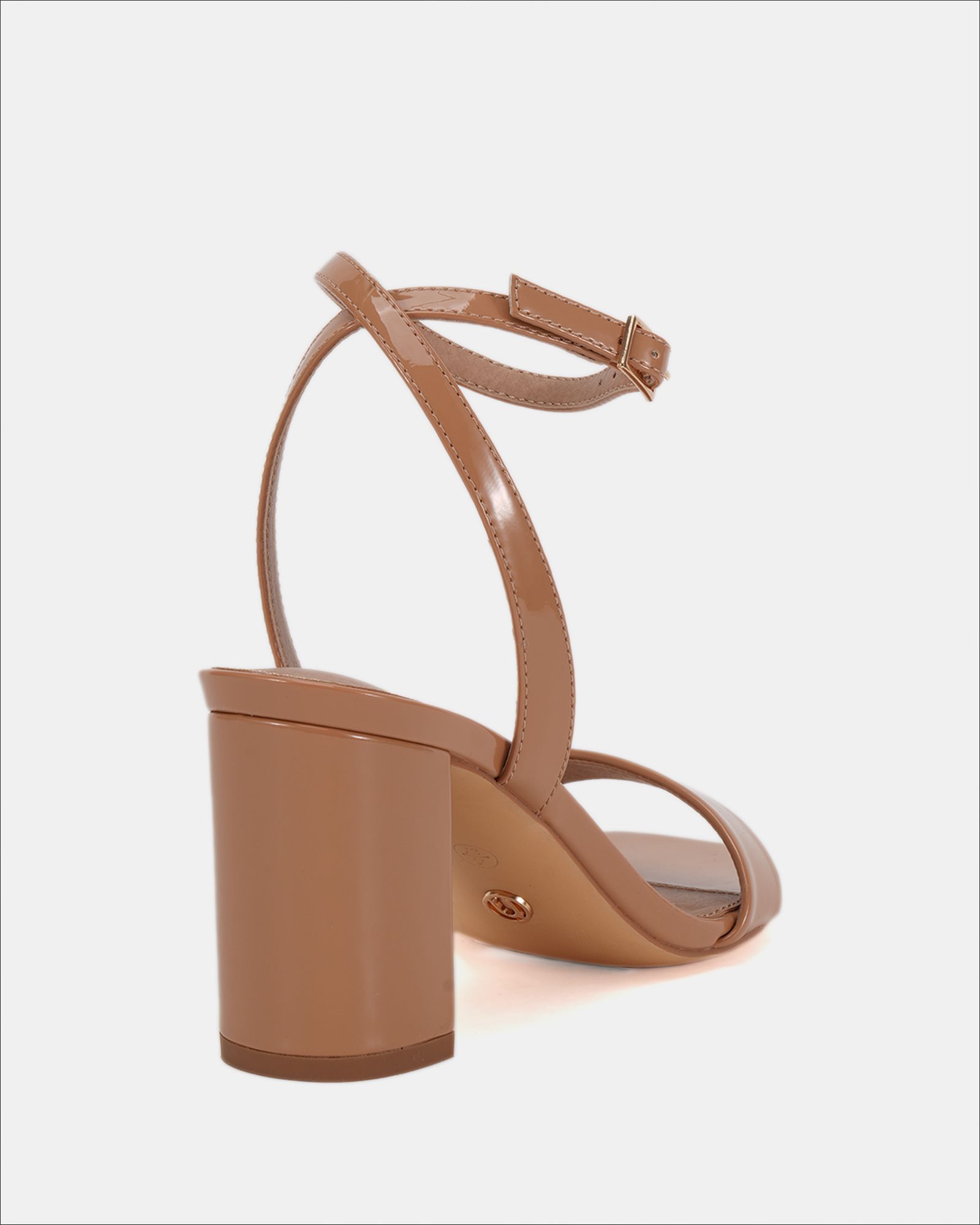 MARTINEZ Nude Block Heel Sandal