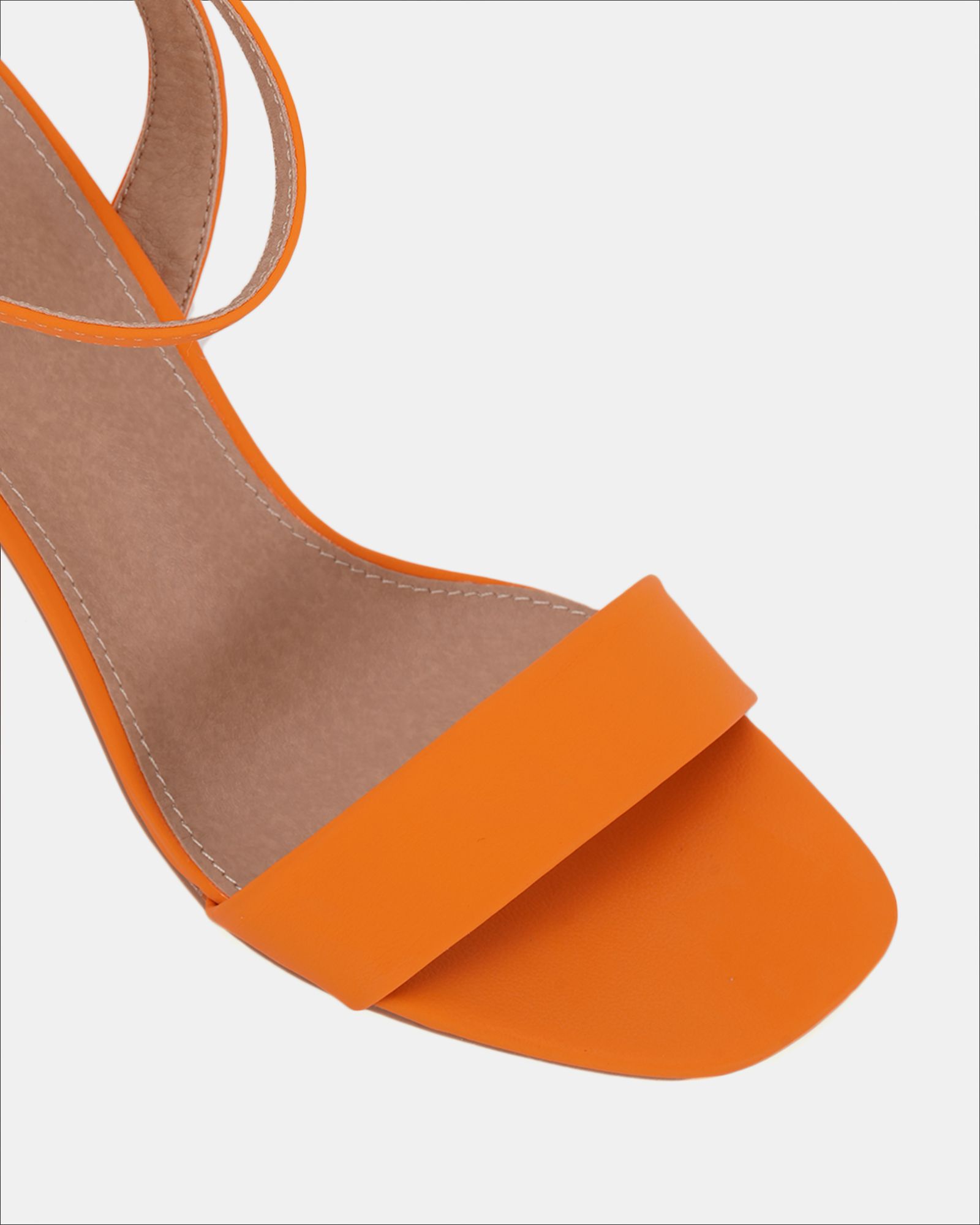 Wide Fit MARTINEZ Orange Block Heel Sandal