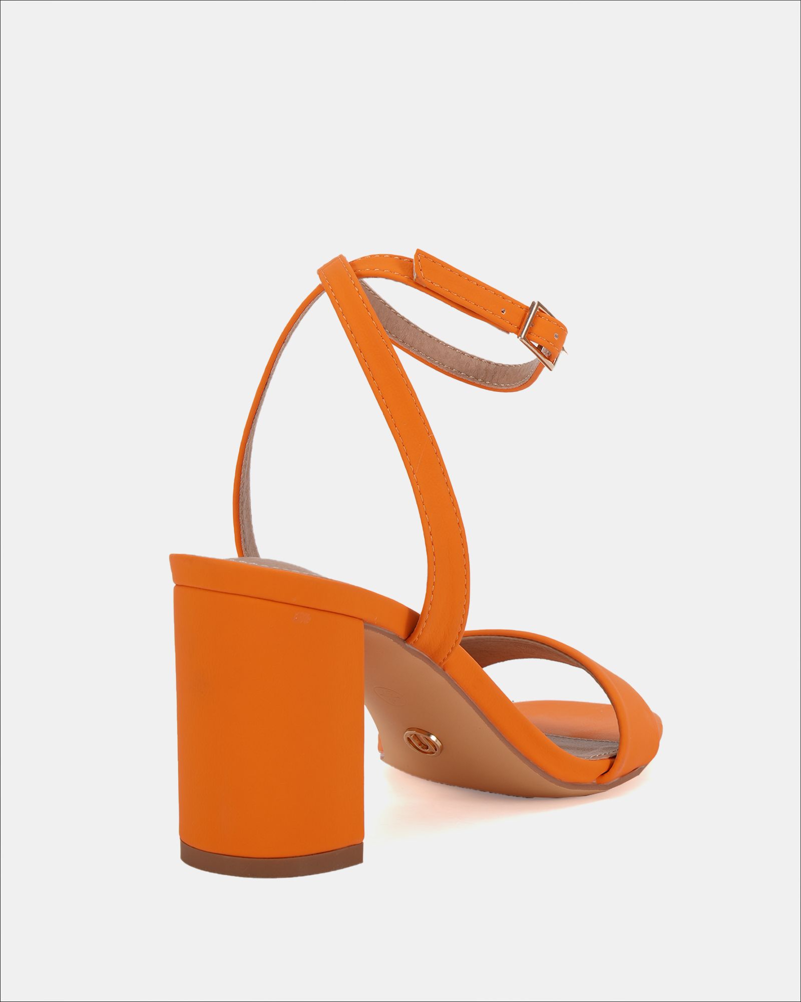 MARTINEZ Orange Block Heel Sandal