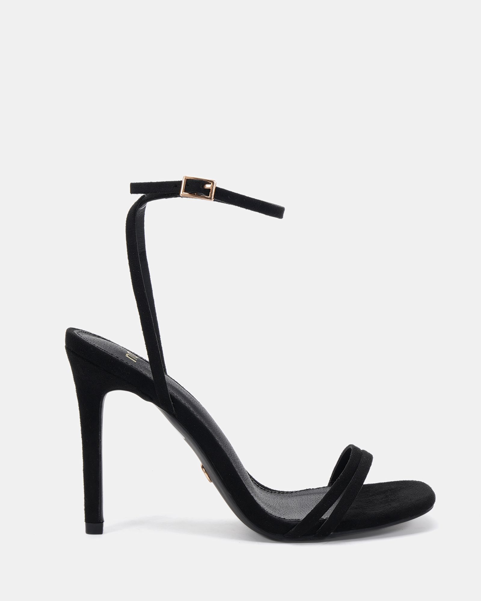 WIDE FIT MATILDA Black Strappy Heeled Sandal