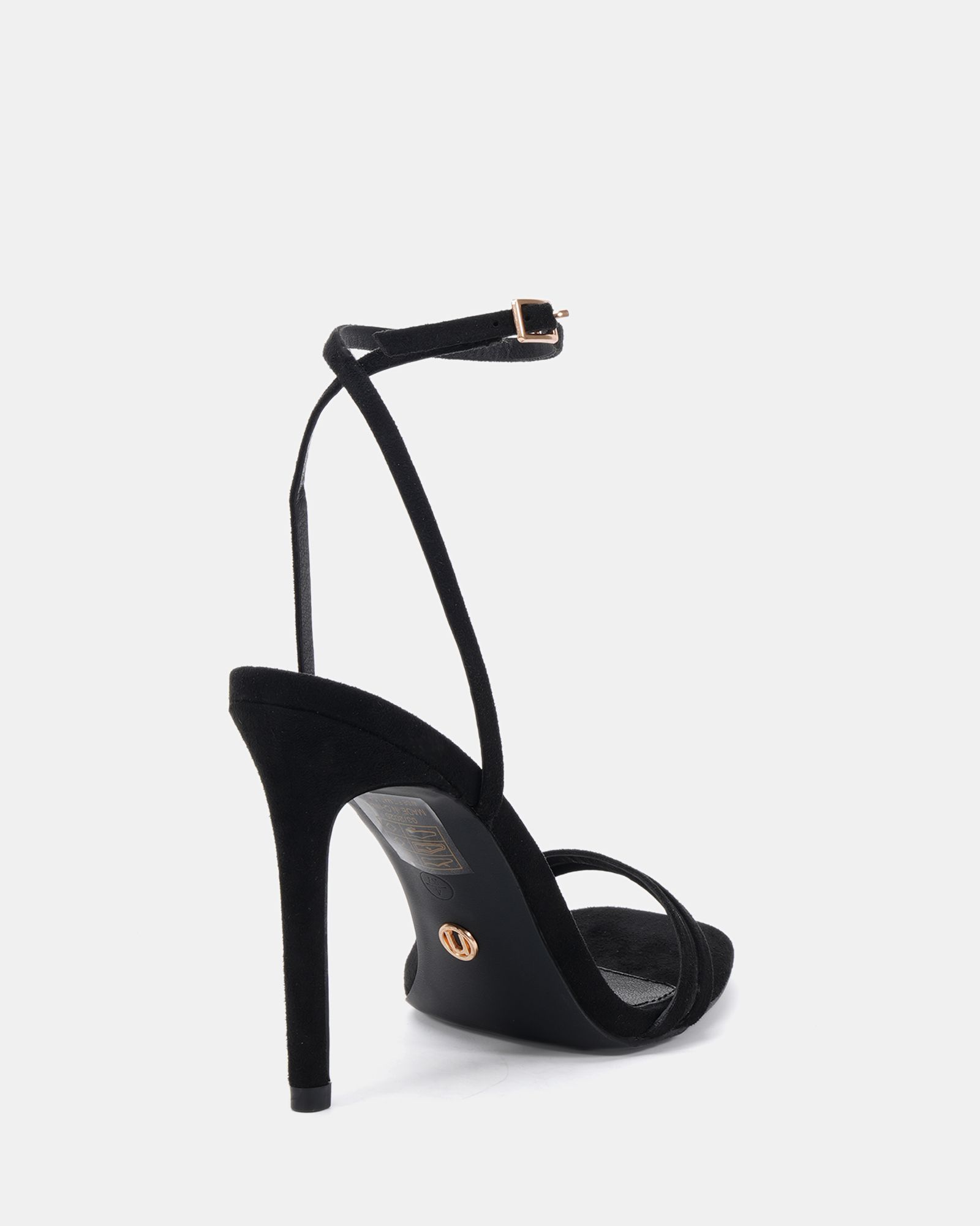 MATILDA Black Strappy Heeled Sandal