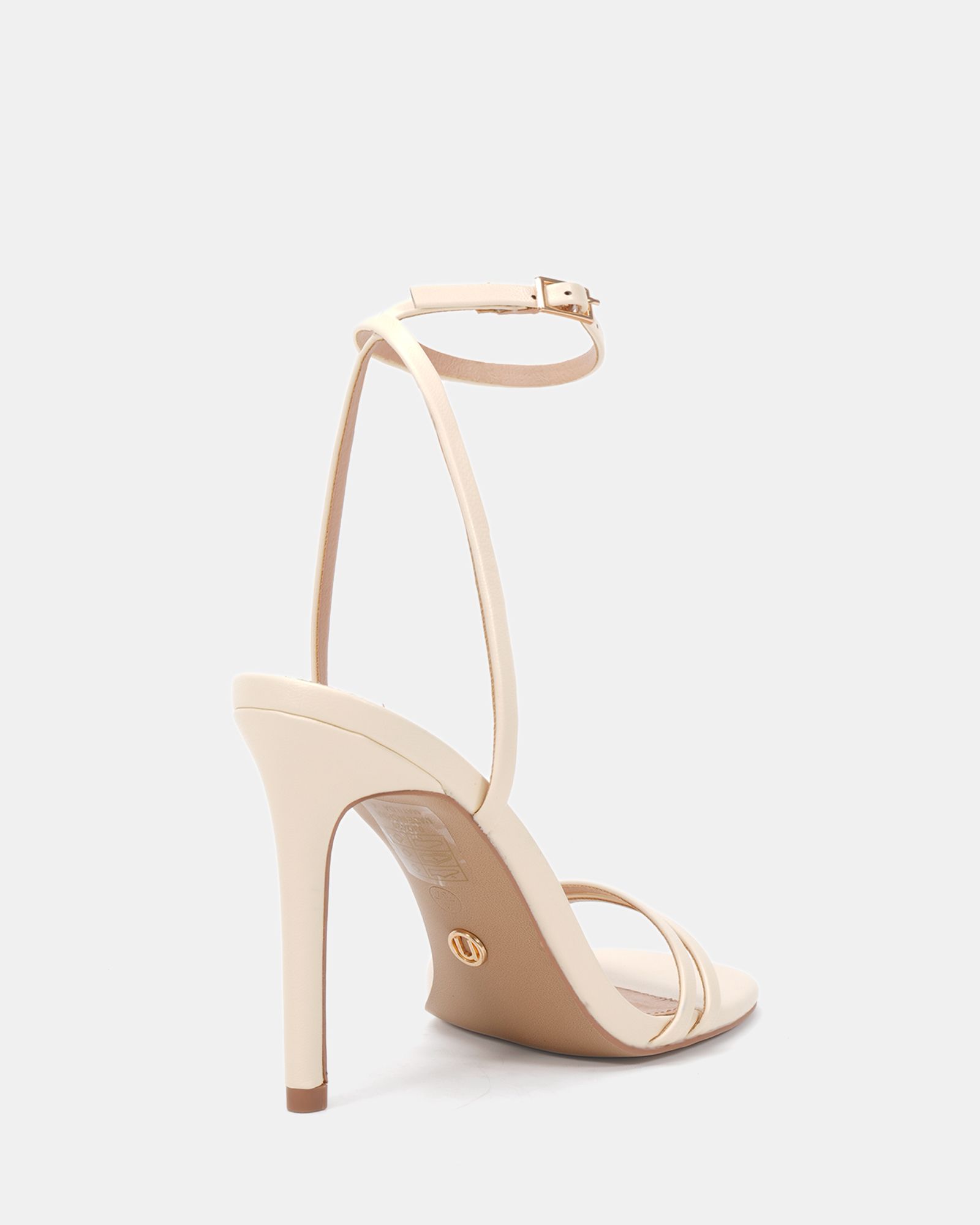 WIDE FIT MATILDA Buttermilk Strappy Heeled Sandal