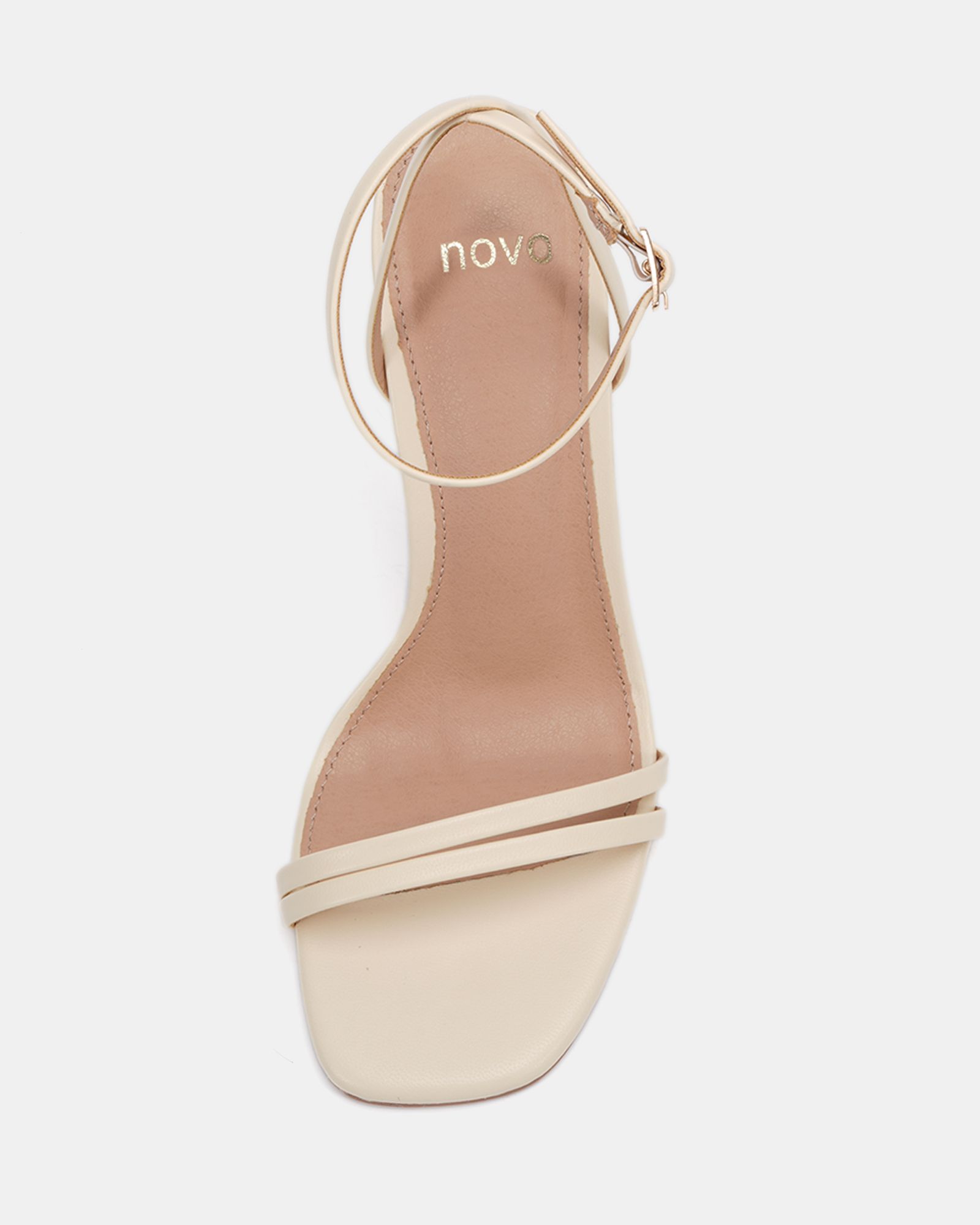 WIDE FIT MATILDA Buttermilk Strappy Heeled Sandal