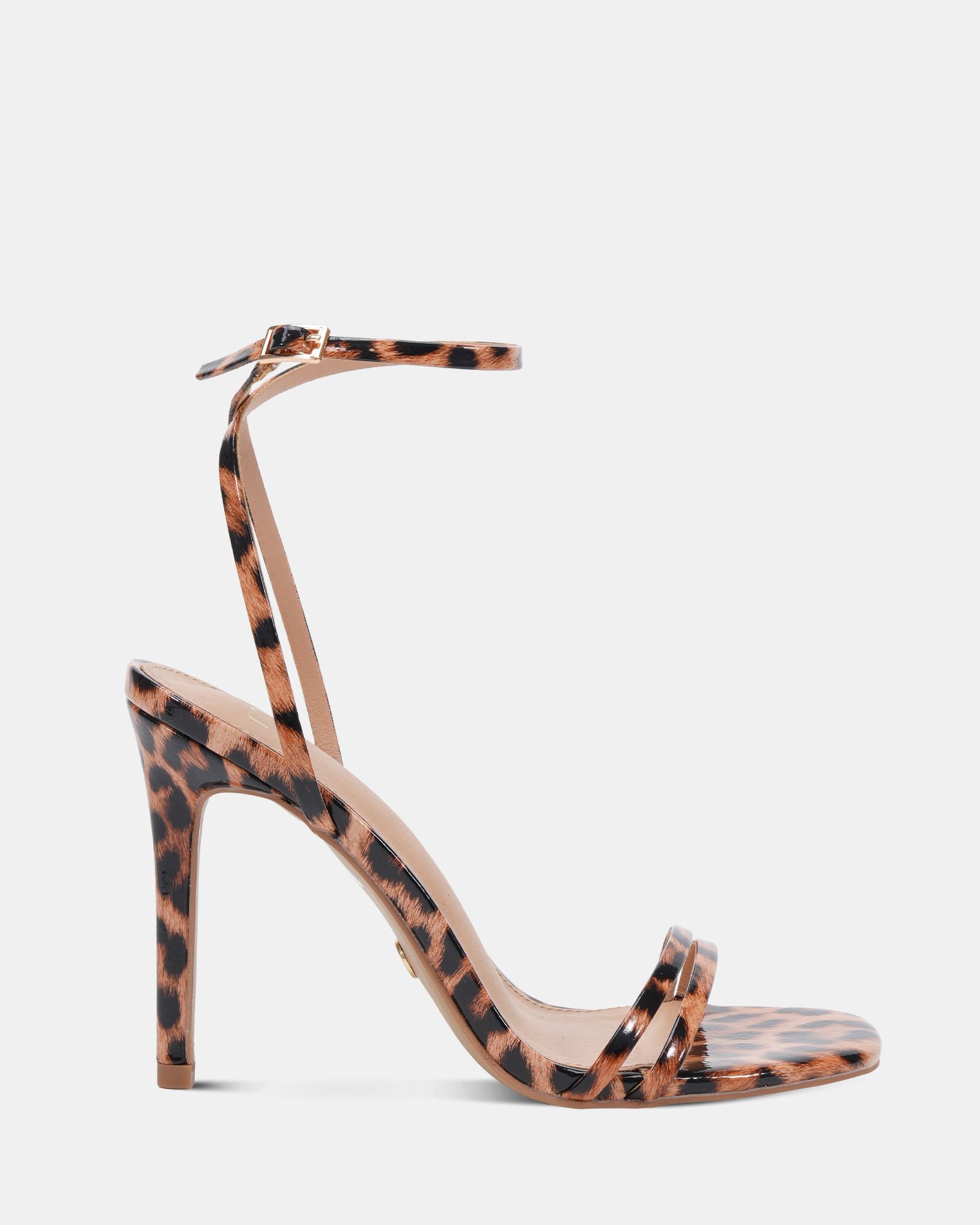WIDE FIT MATILDA Leopard Strappy Heeled Sandal