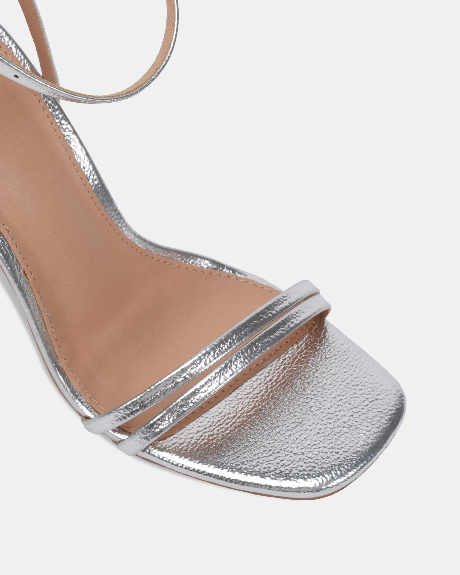 MATILDA Silver Strappy Heeled Sandal