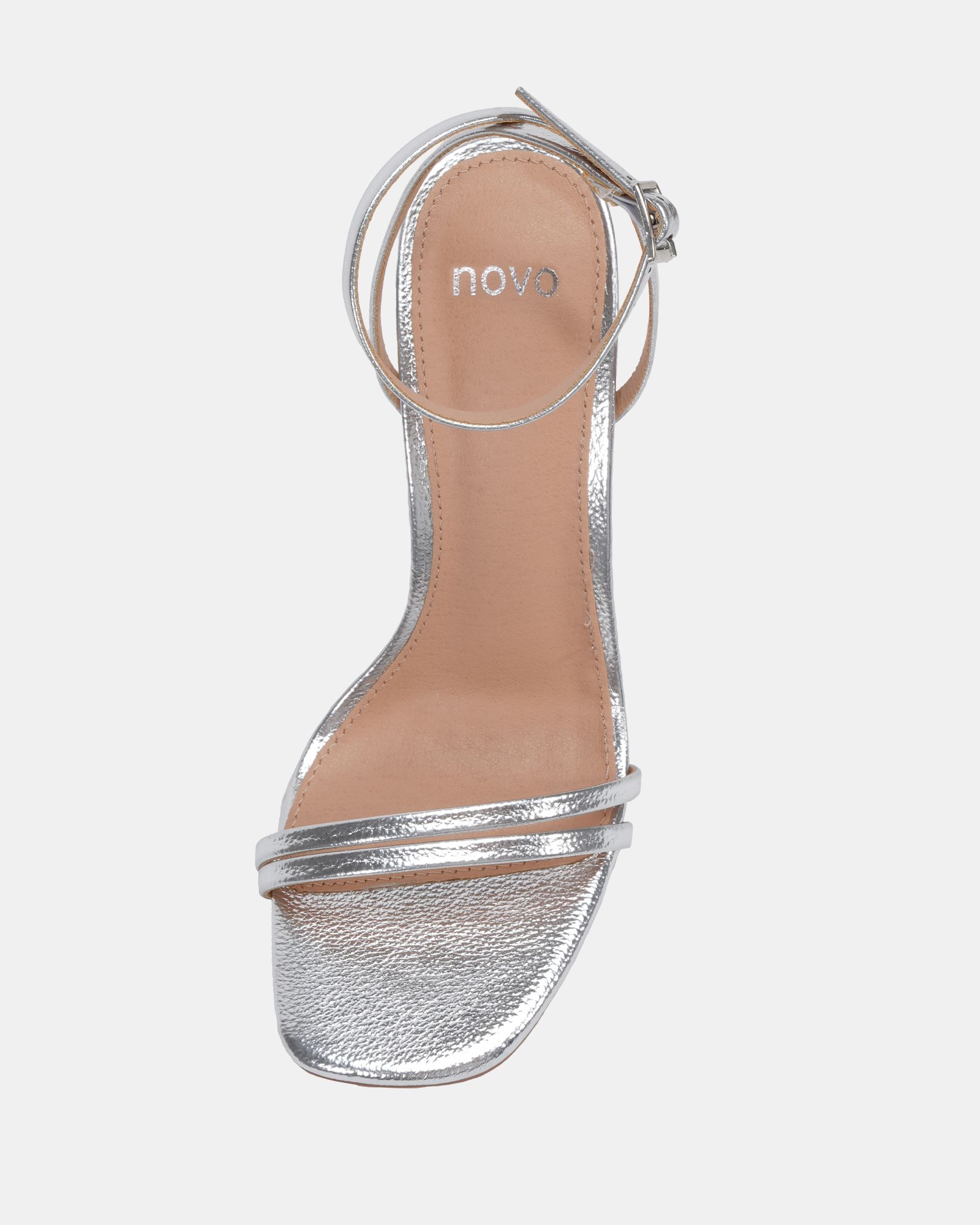 WIDE FIT MATILDA Silver Strappy Heeled Sandal