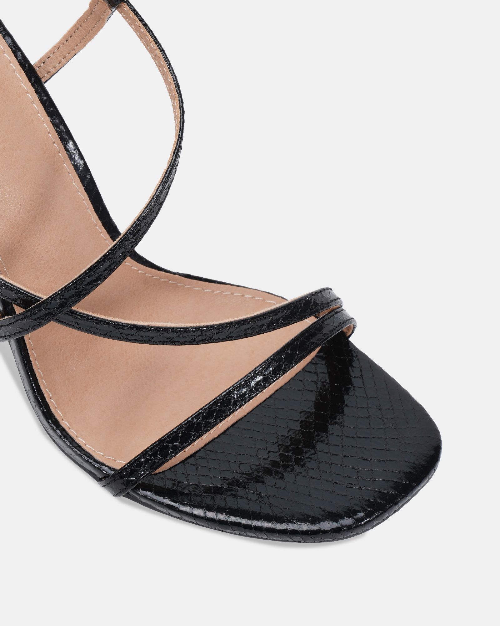 MONDRIAN Black Strappy Heeled Sandal