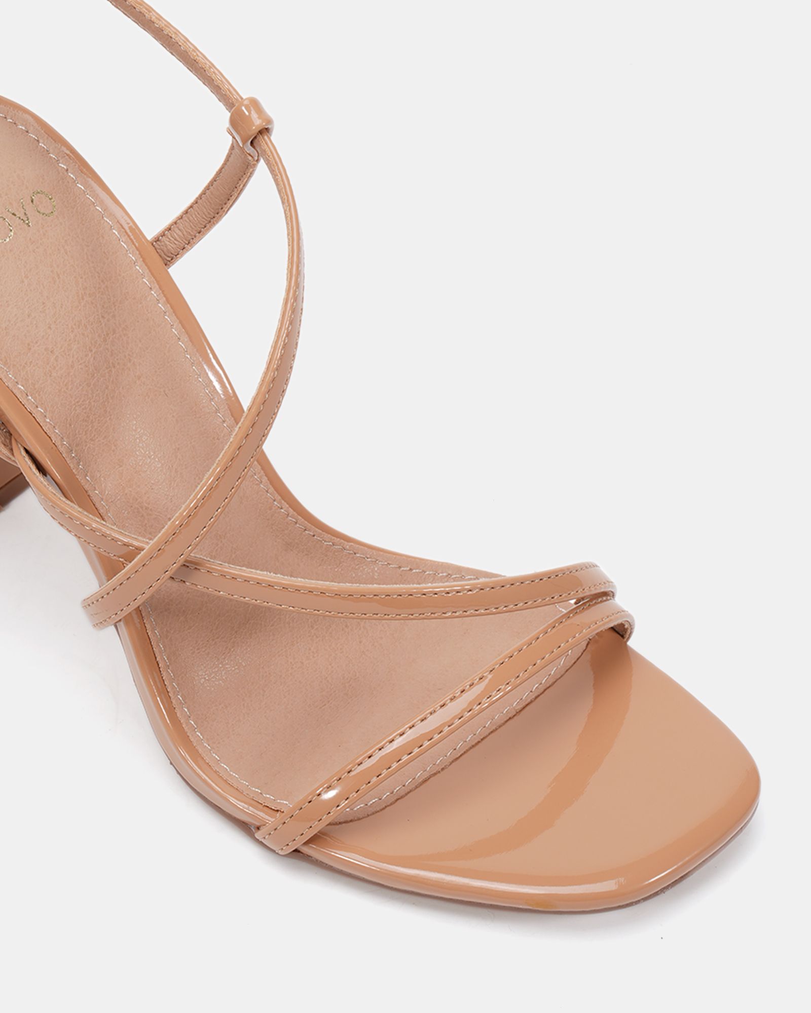 WIDE FIT MONDRIAN Nude Strappy Heeled Sandal
