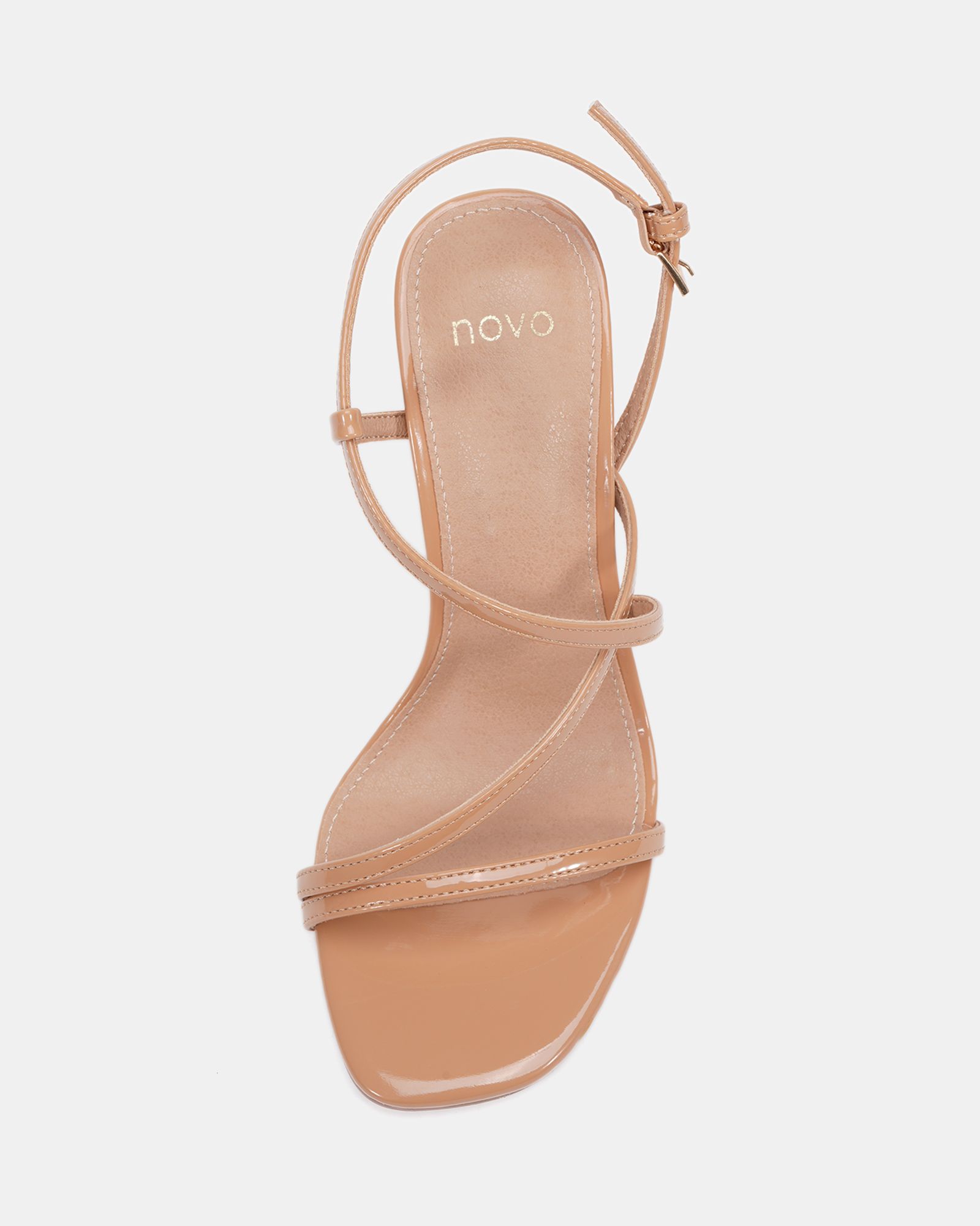 WIDE FIT MONDRIAN Nude Strappy Heeled Sandal