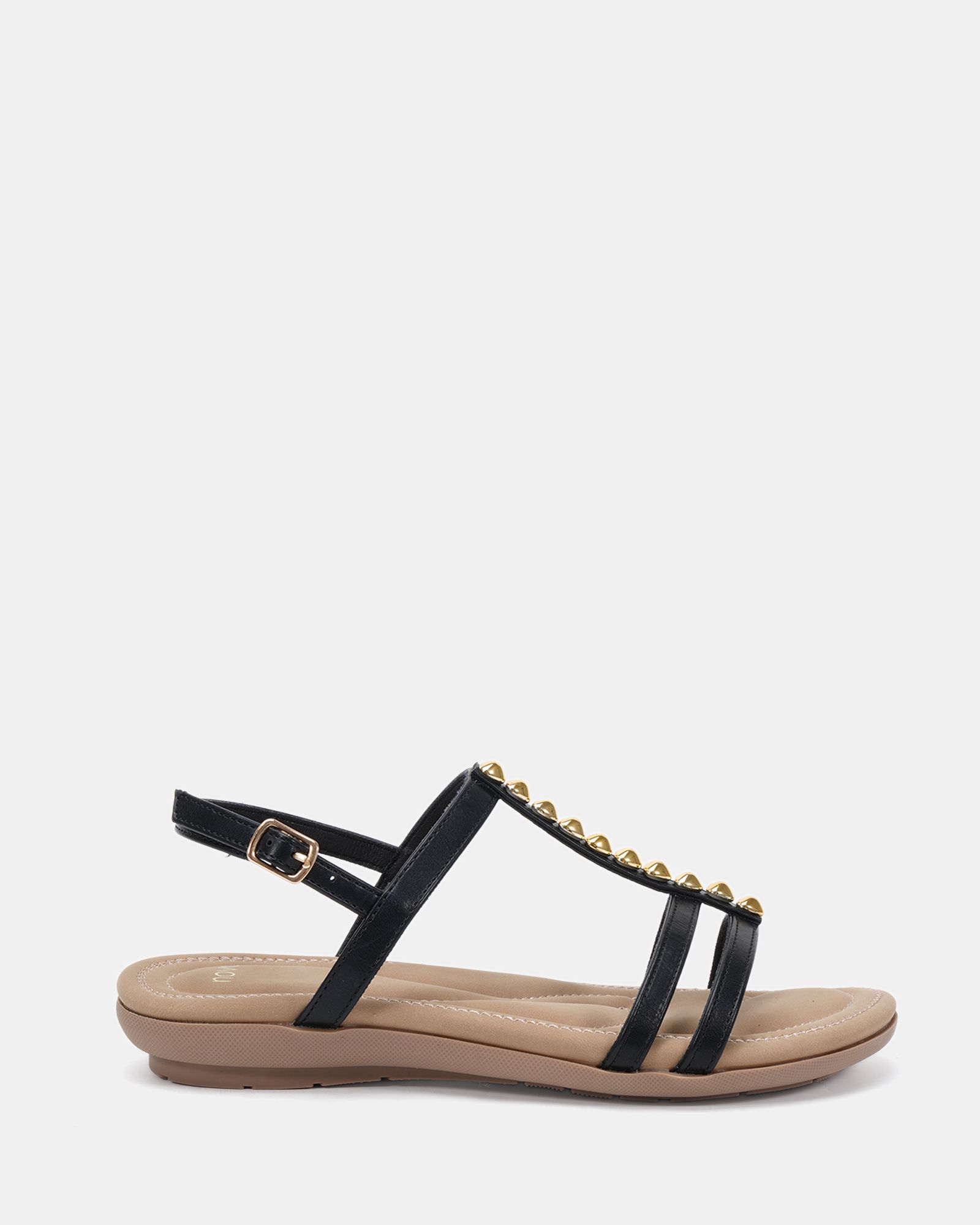 TILLY Black Embellished Padded Sandal