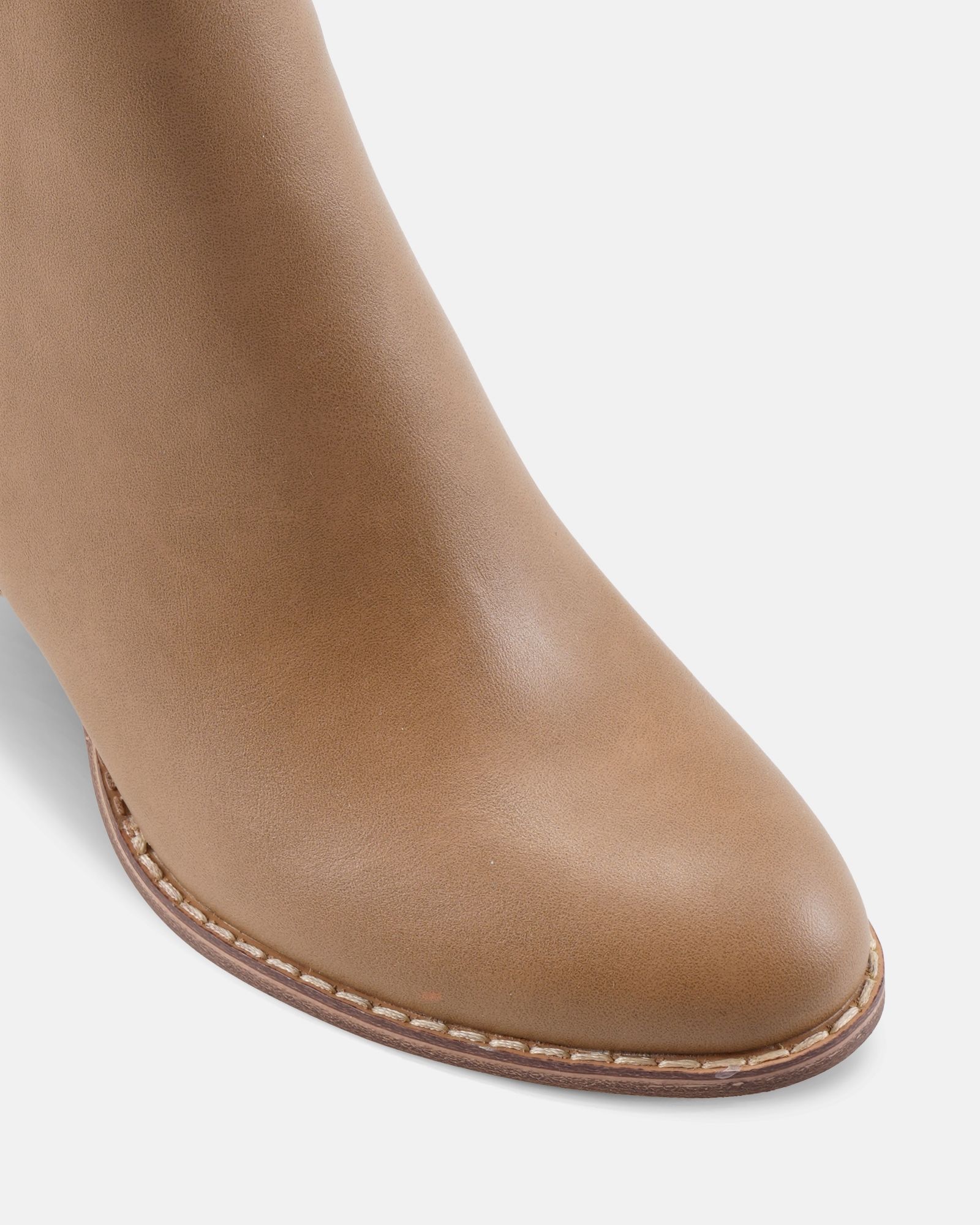 Vienna Taupe Block Heel Chelsea Boot