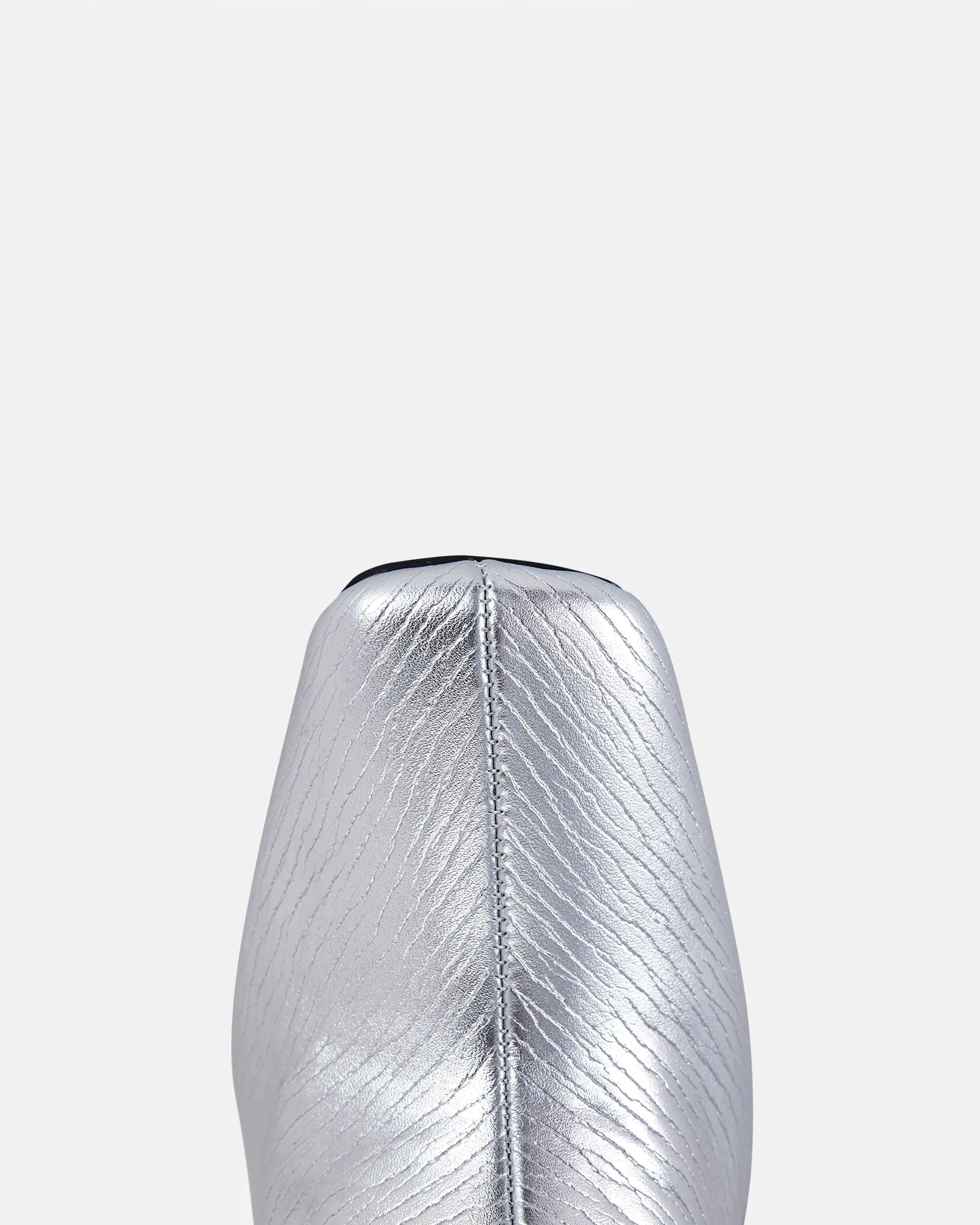 Zodiak Silver Square Toe Knee High Boot