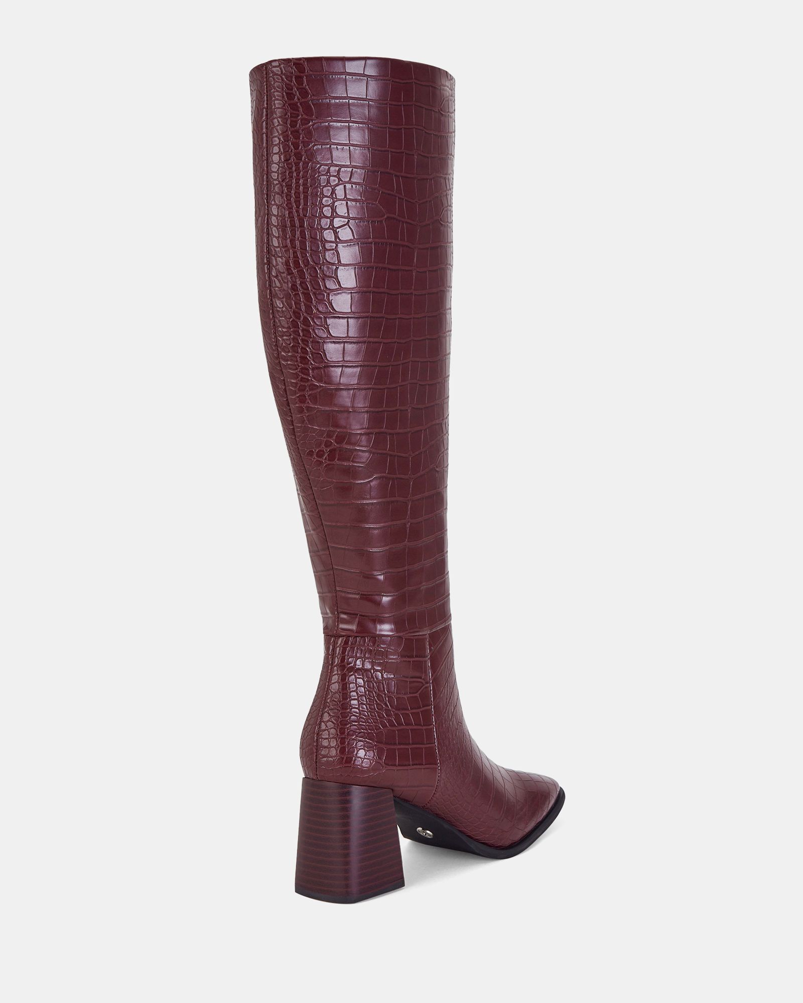 Orva Mid Block Heel Knee High Square Toe Boots