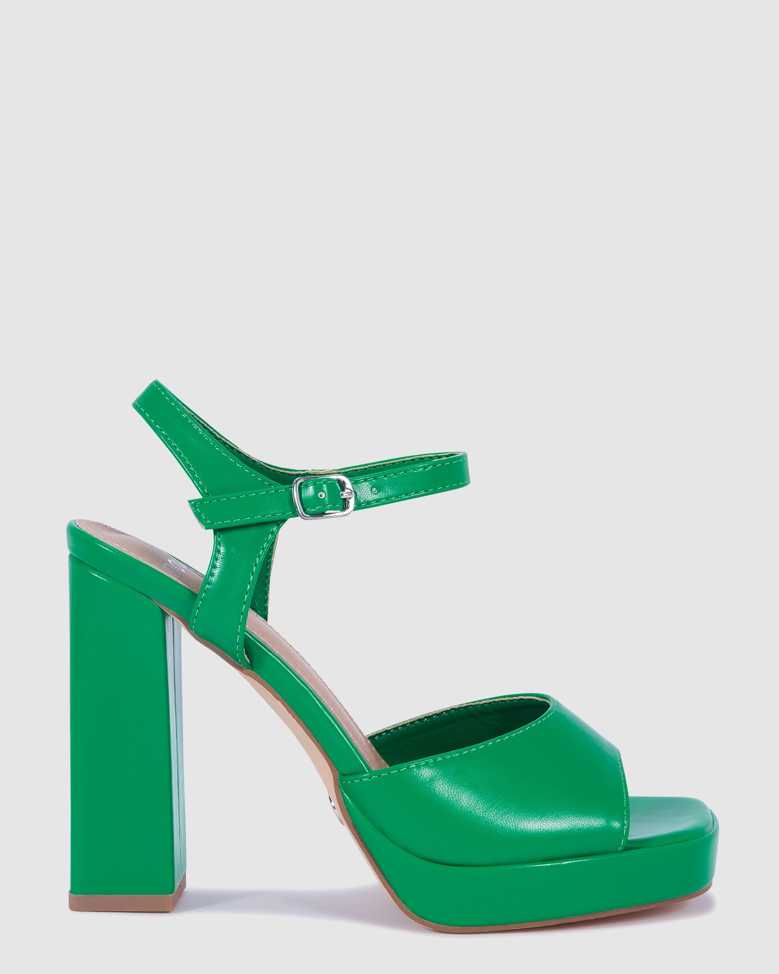 Mantle Geen Platform Block Heel Sandal