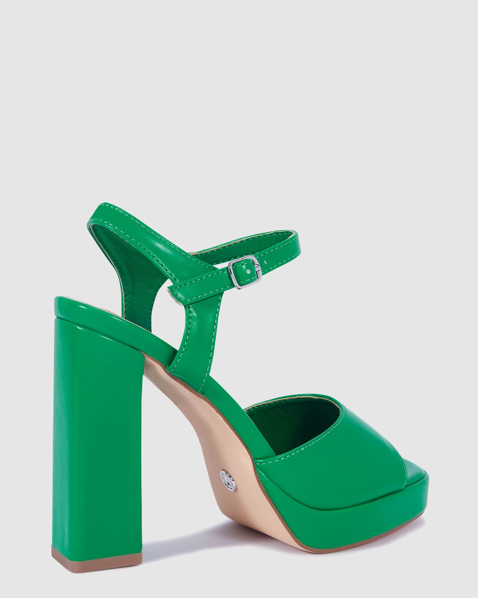 Mantle Geen Platform Block Heel Sandal