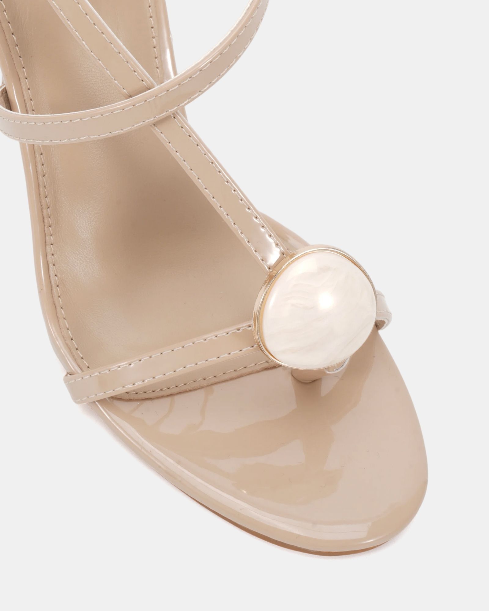 Riley Nude High Heel Trim Detail Strappy Stiletto Sandal