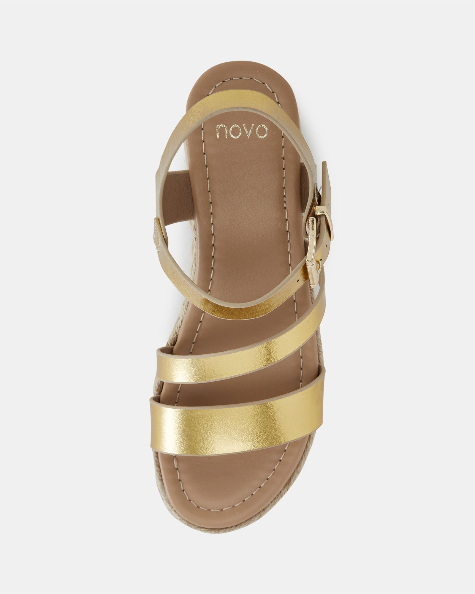 SIMBA Gold Espadrille Strappy Sandal