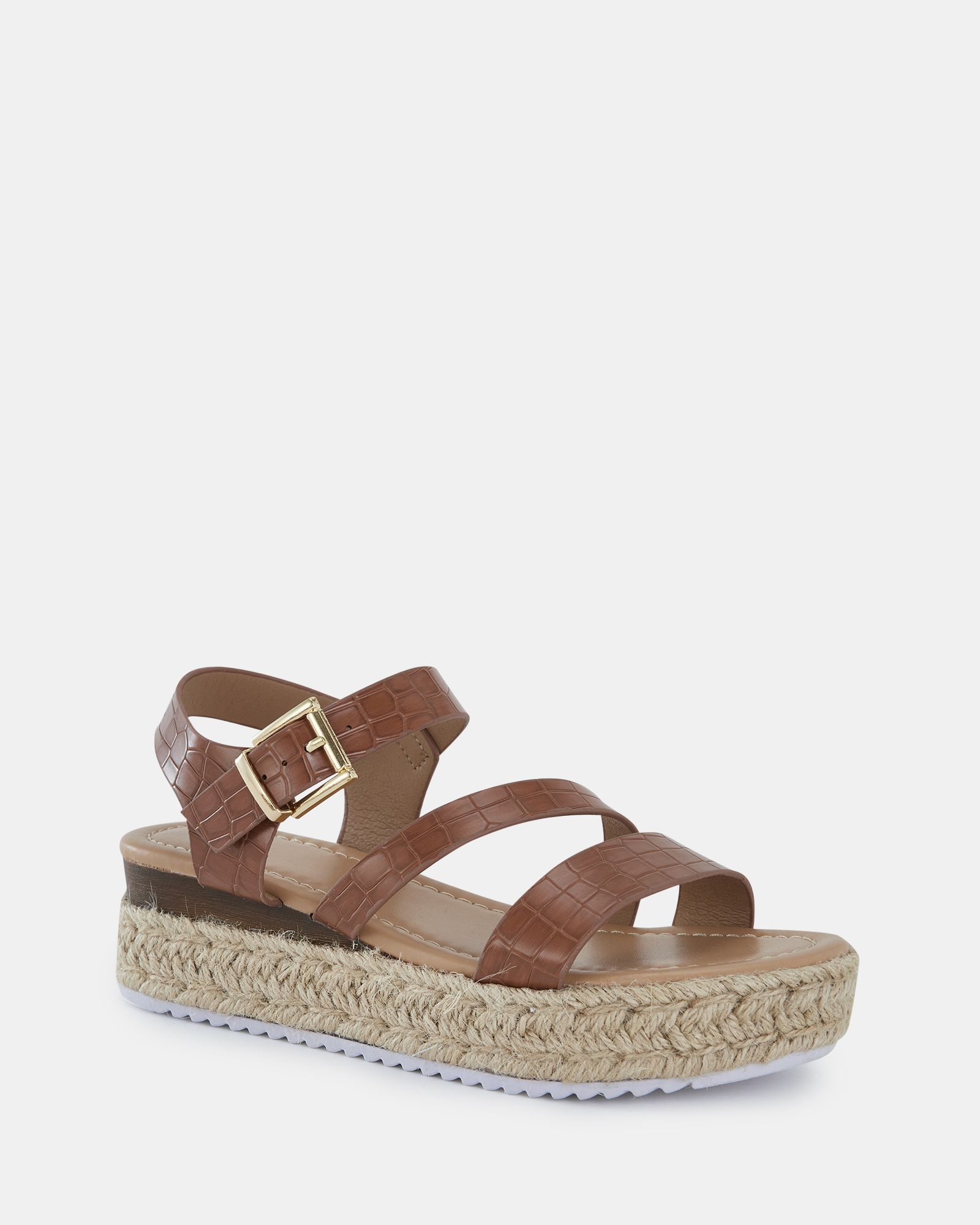 SIMBA Tan Espadrille Strappy Sandal