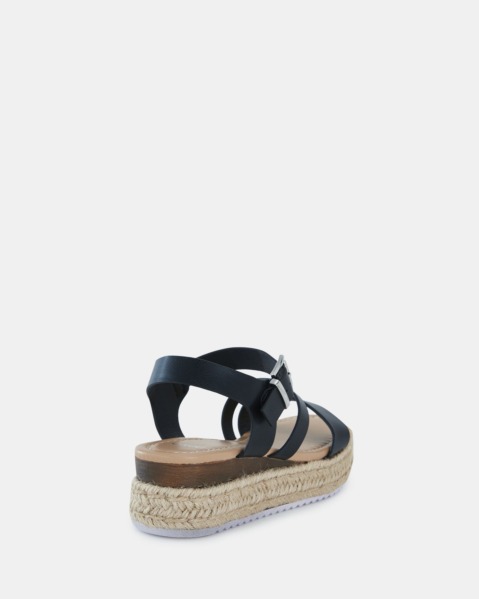 SIMBA Black Espadrille Strappy Sandal