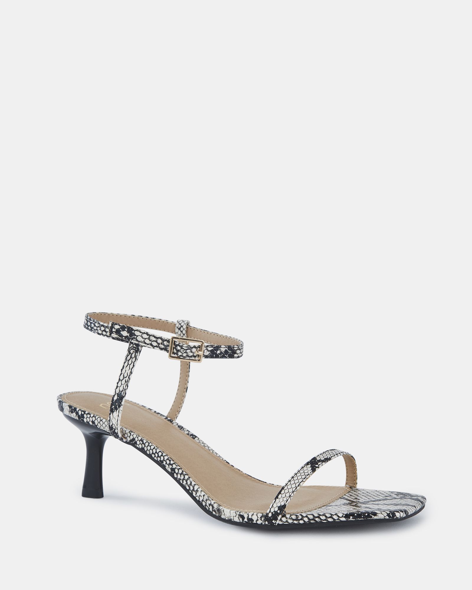 UNDERCOVER Snake Low Heel Two Part Sandals