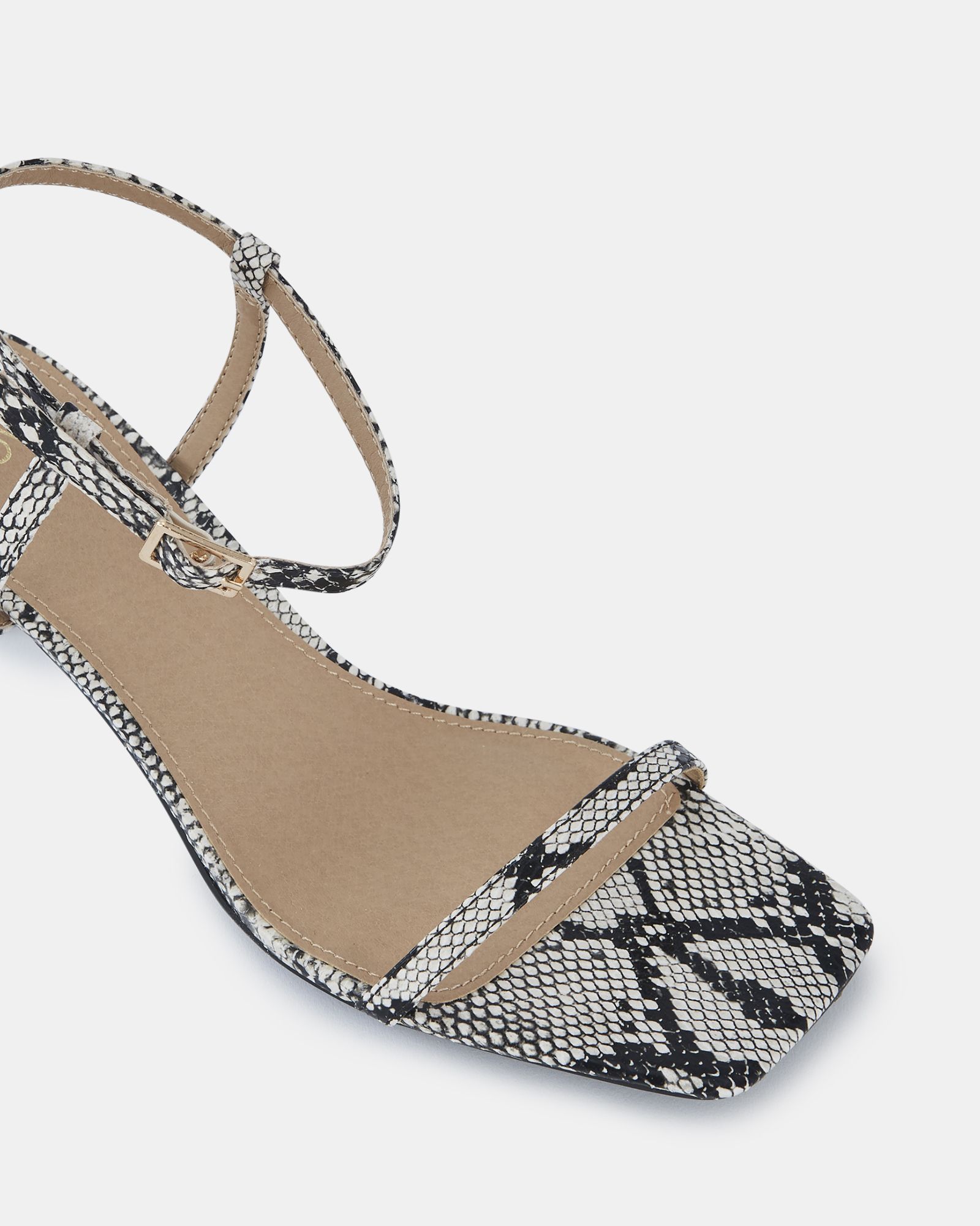 UNDERCOVER Snake Low Heel Two Part Sandals