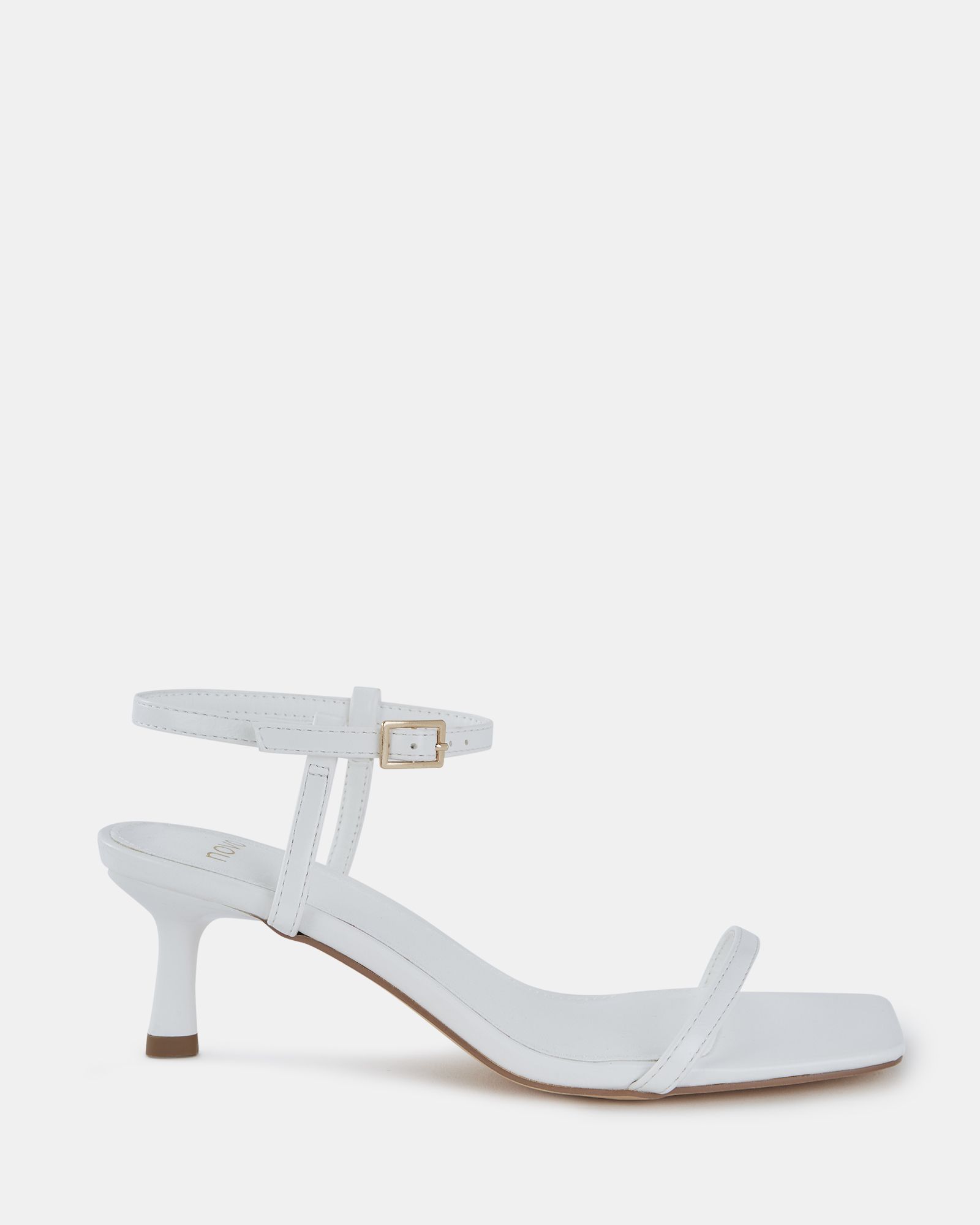 WIDE FIT UNDERCOVER White Low Heel Two Part Sandals