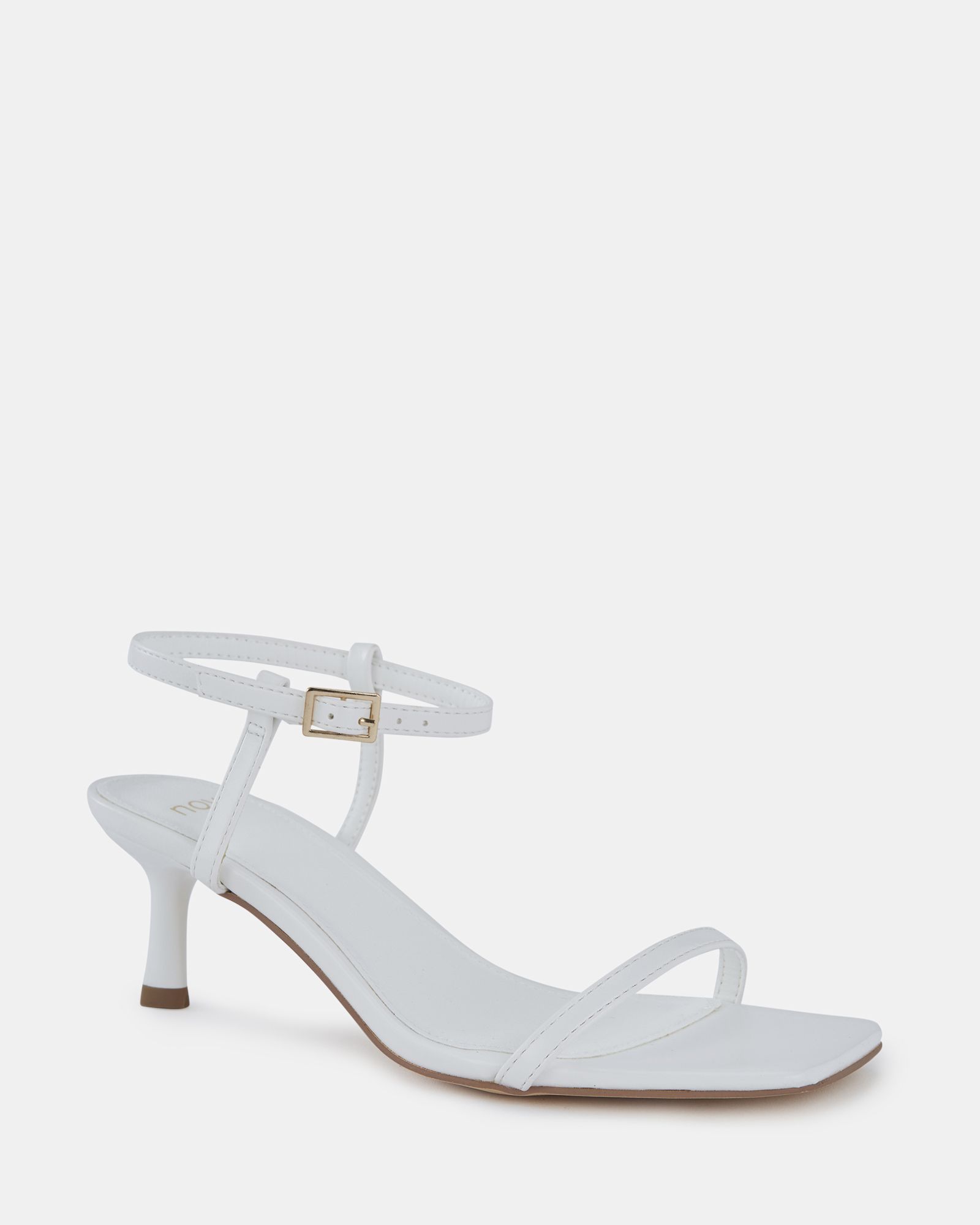WIDE FIT UNDERCOVER White Low Heel Two Part Sandals
