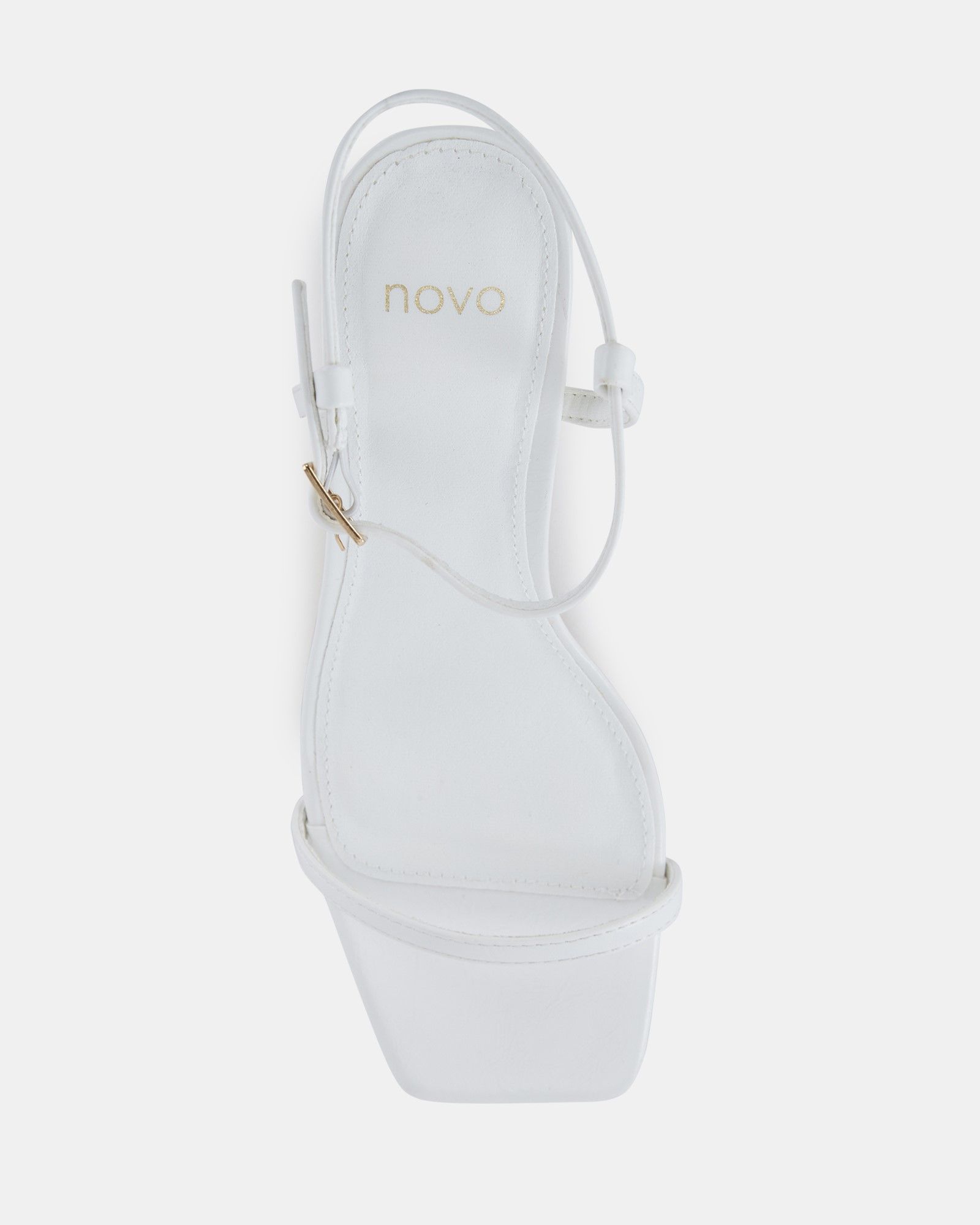 UNDERCOVER White Low Heel Two Part Sandals