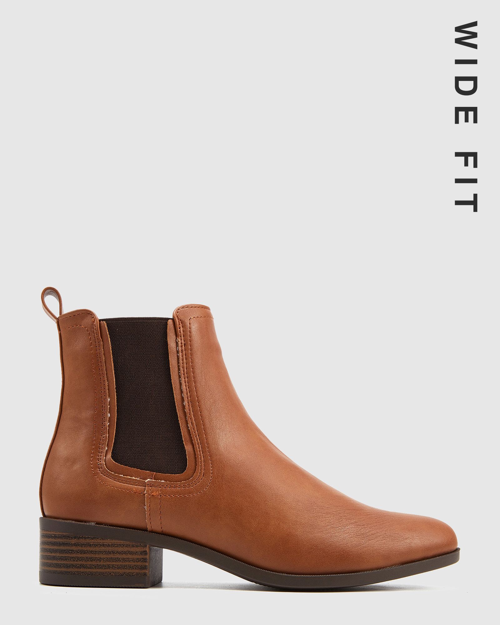 Wide Fit Destined Tan Ankle Boot
