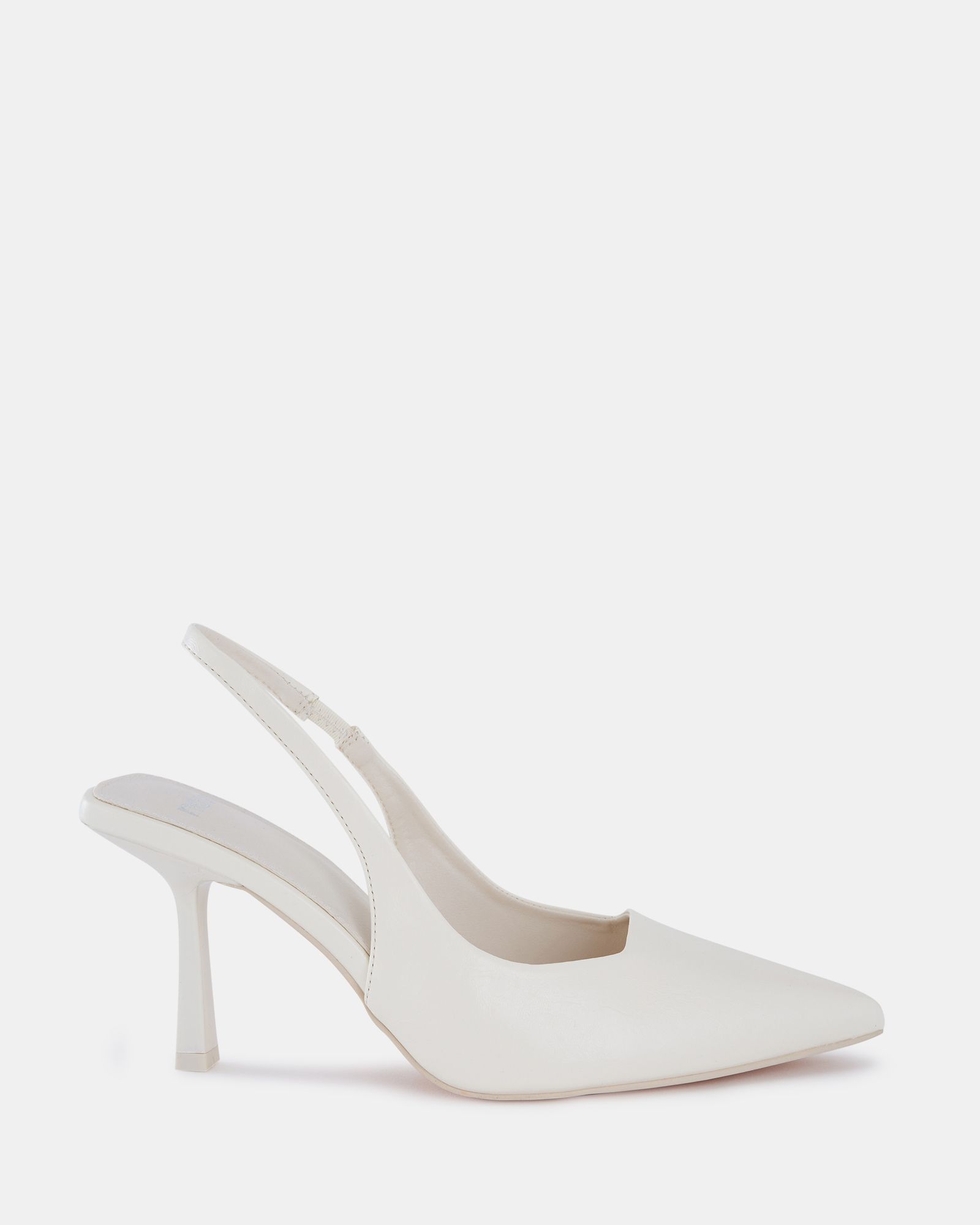 WIDE FIT ZAFU White Slingback Court Shoe