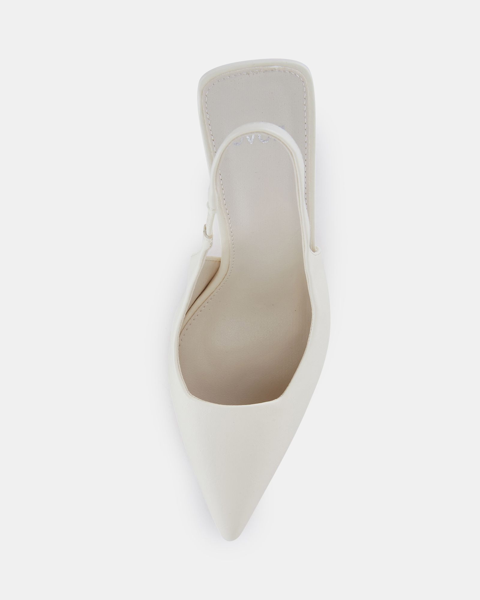 WIDE FIT ZAFU White Slingback Court Shoe