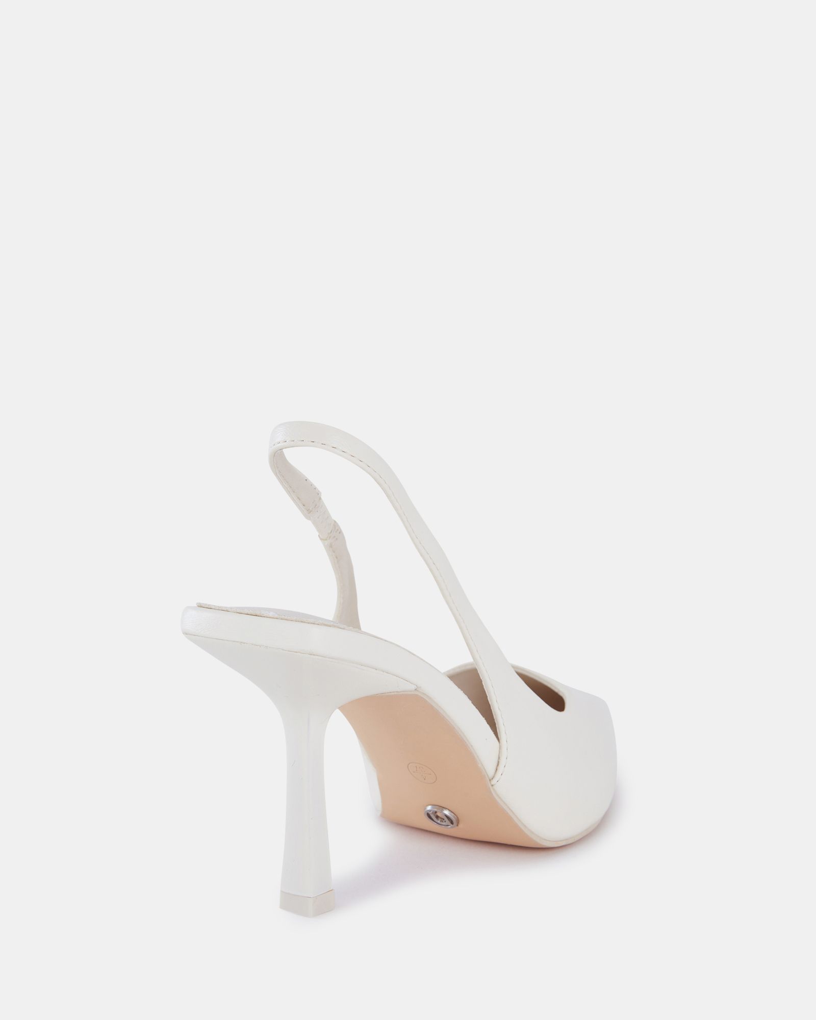 WIDE FIT ZAFU White Slingback Court Shoe