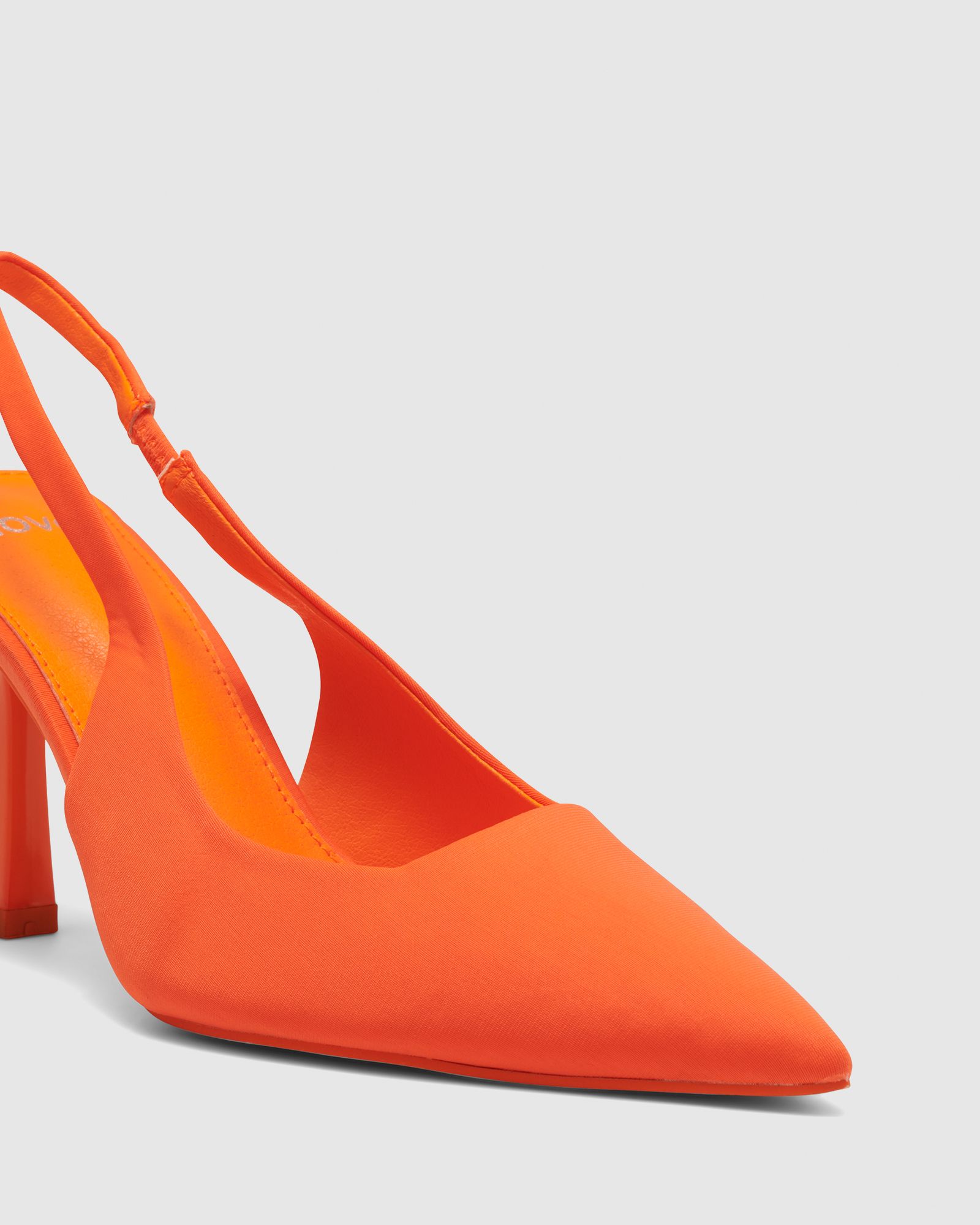WIDE FIT ZAFU Orange Slingback Court Shoe