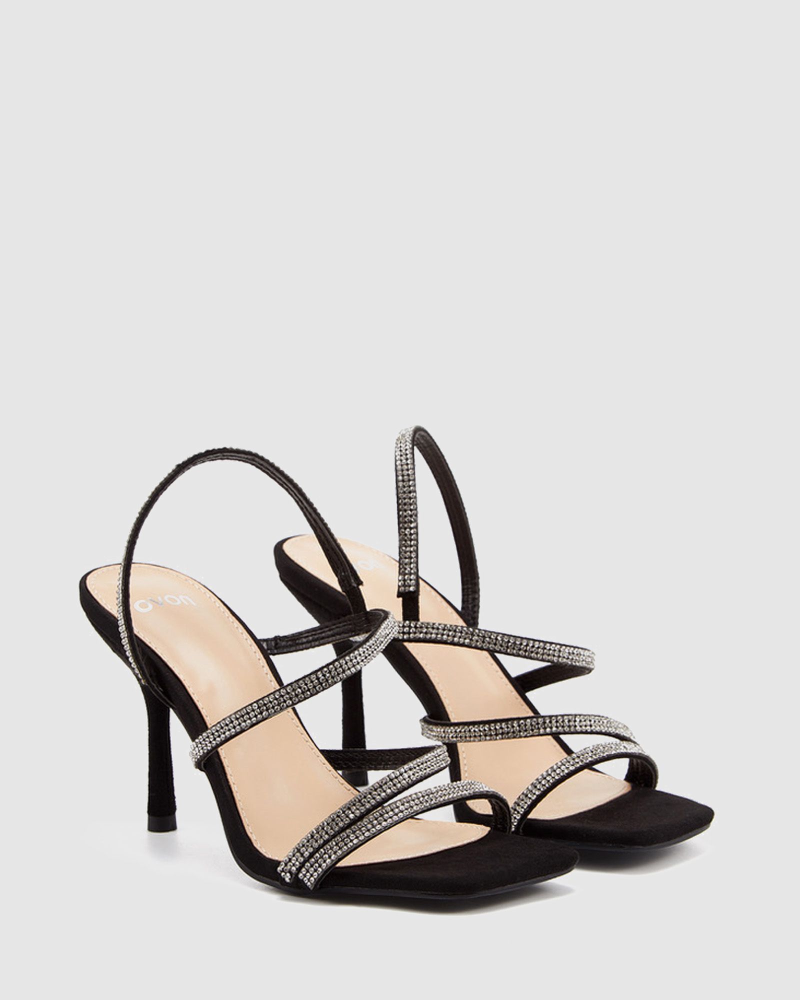 Zodiac Black Diamante Heeled Sandal