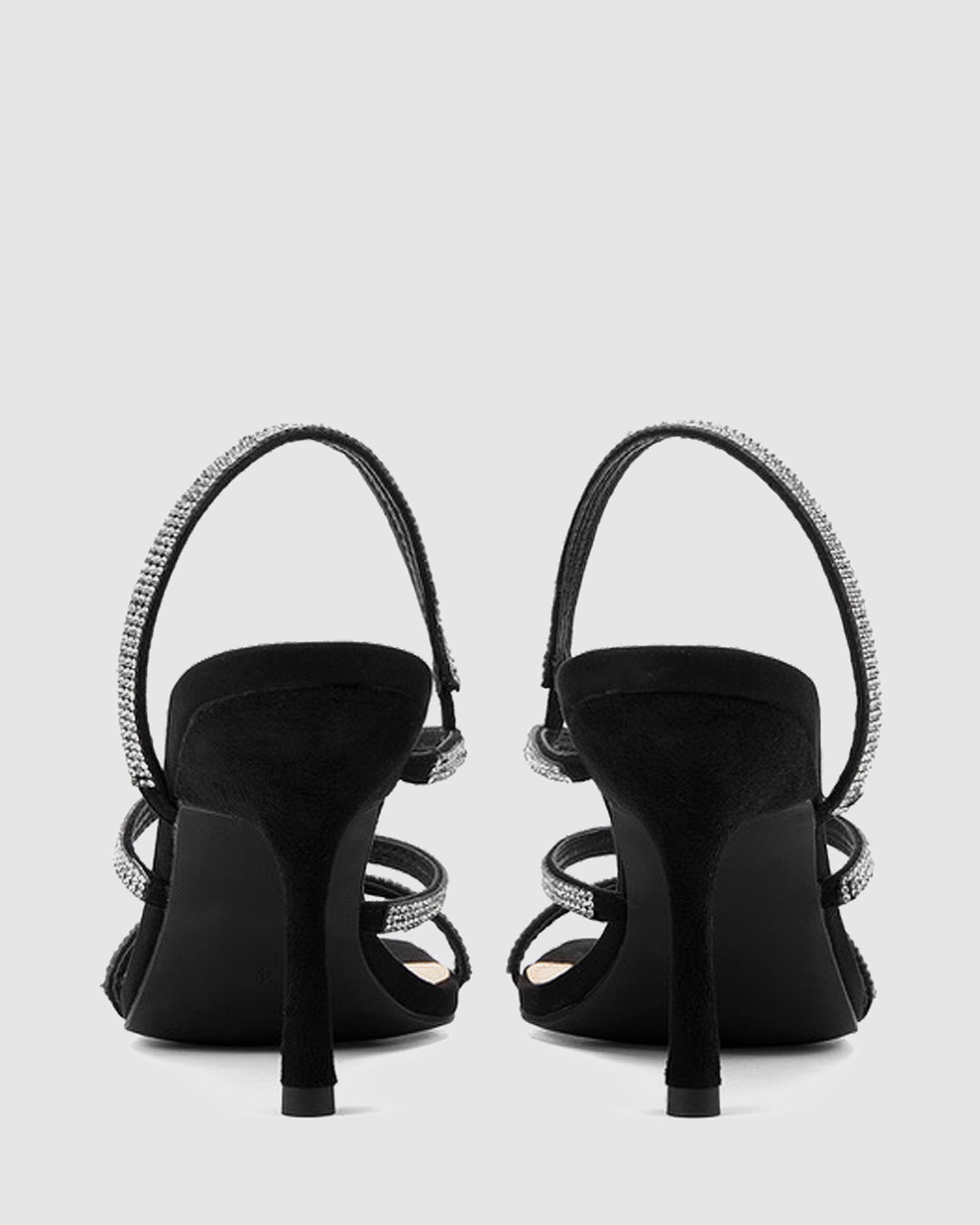 Zodiac Black Diamante Heeled Sandal