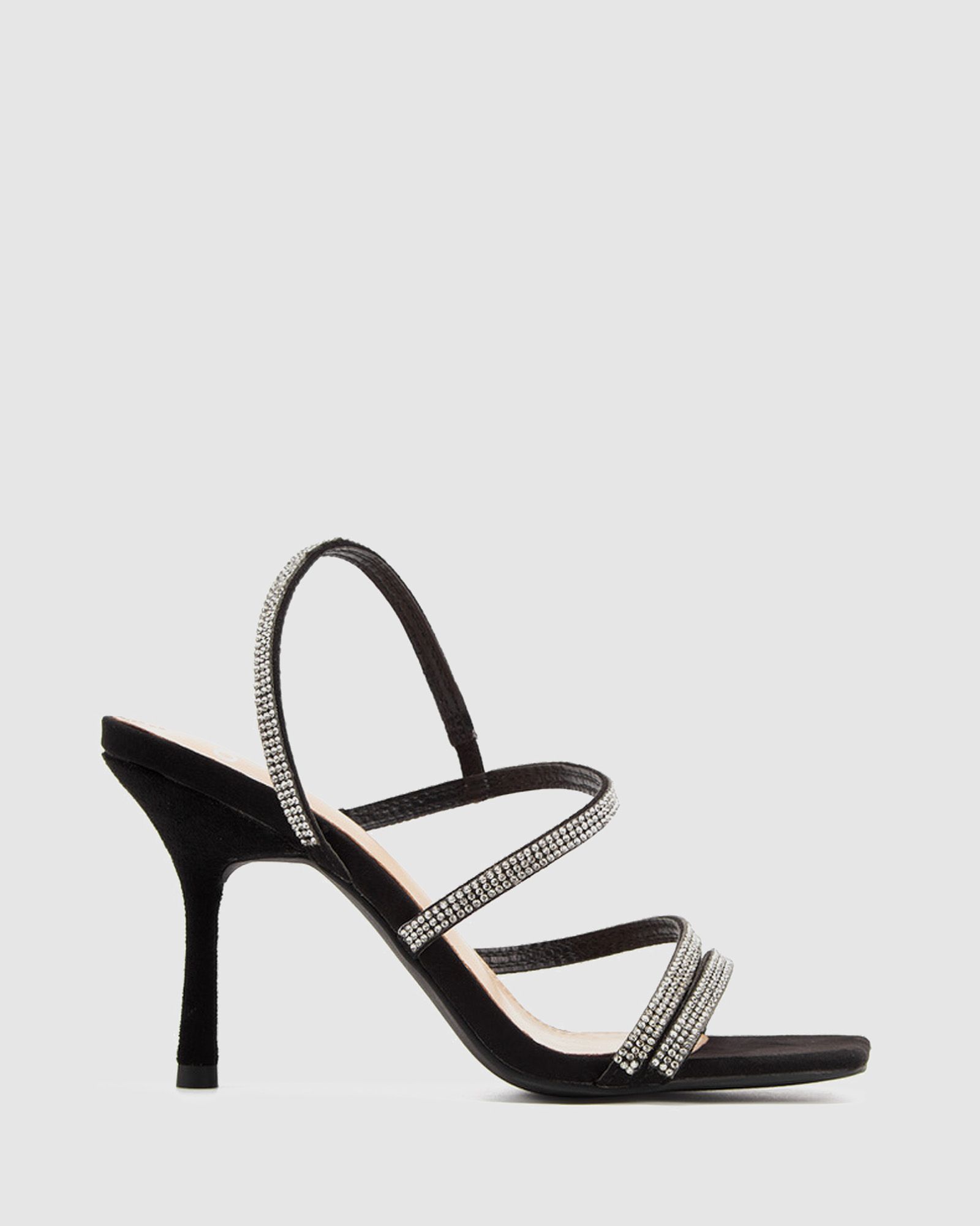 Zodiac Black Diamante Heeled Sandal